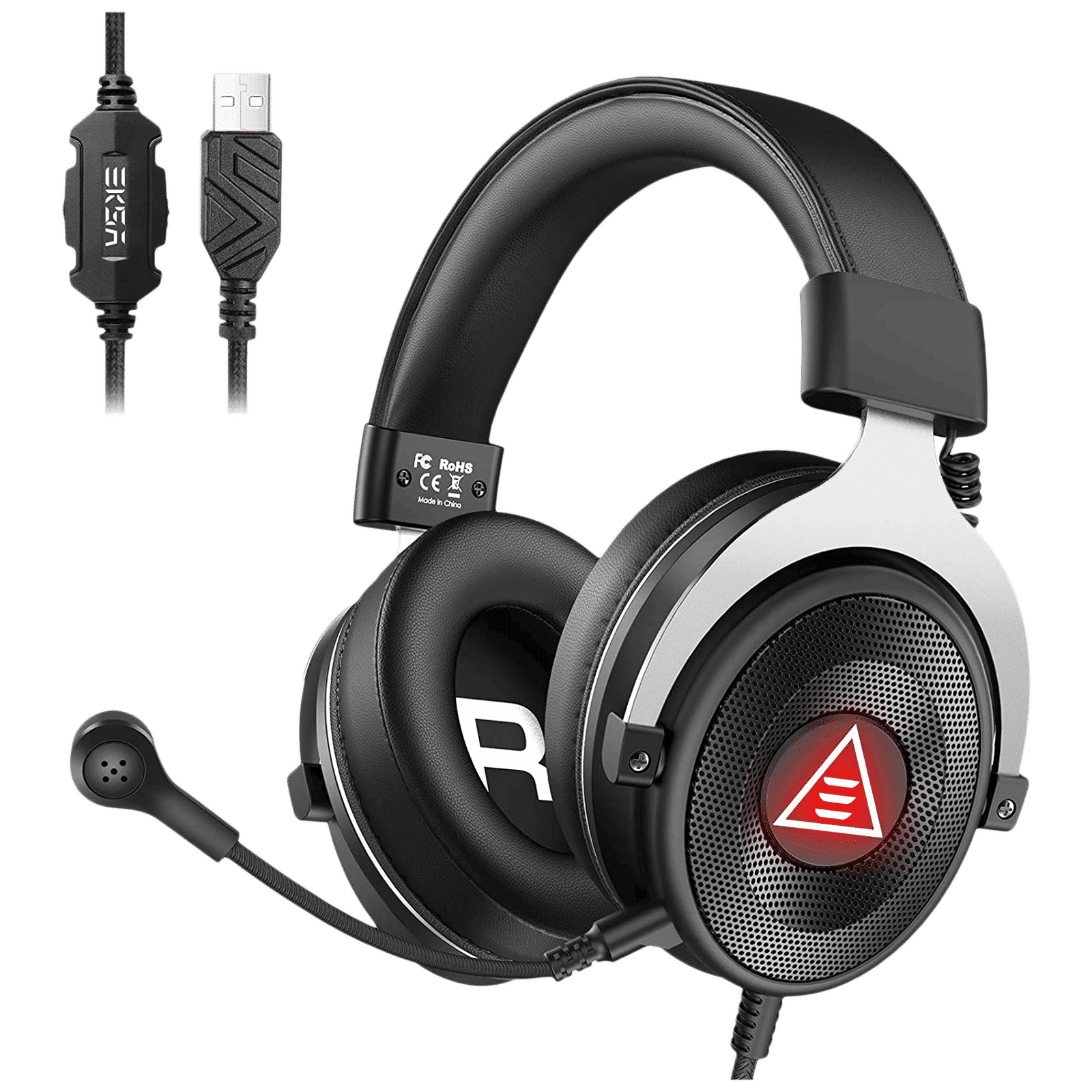 EKSA E900 Plus Wired Gaming Headset with Environmental Noise Cancellation (7.1 Surround Sound, Over Ear, Blue)_1