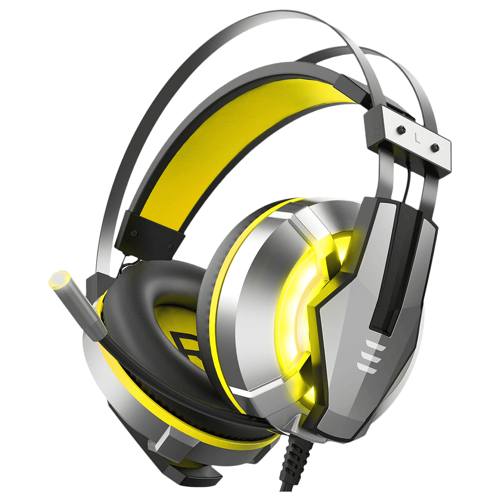 EKSA E800 Wired Gaming Headset with Noise Cancellation (LED light, Over Ear, Yellow) EKSA E800 Wired Gaming Headset with Noise Cancellation (LED light, Over Ear, Yellow)_1