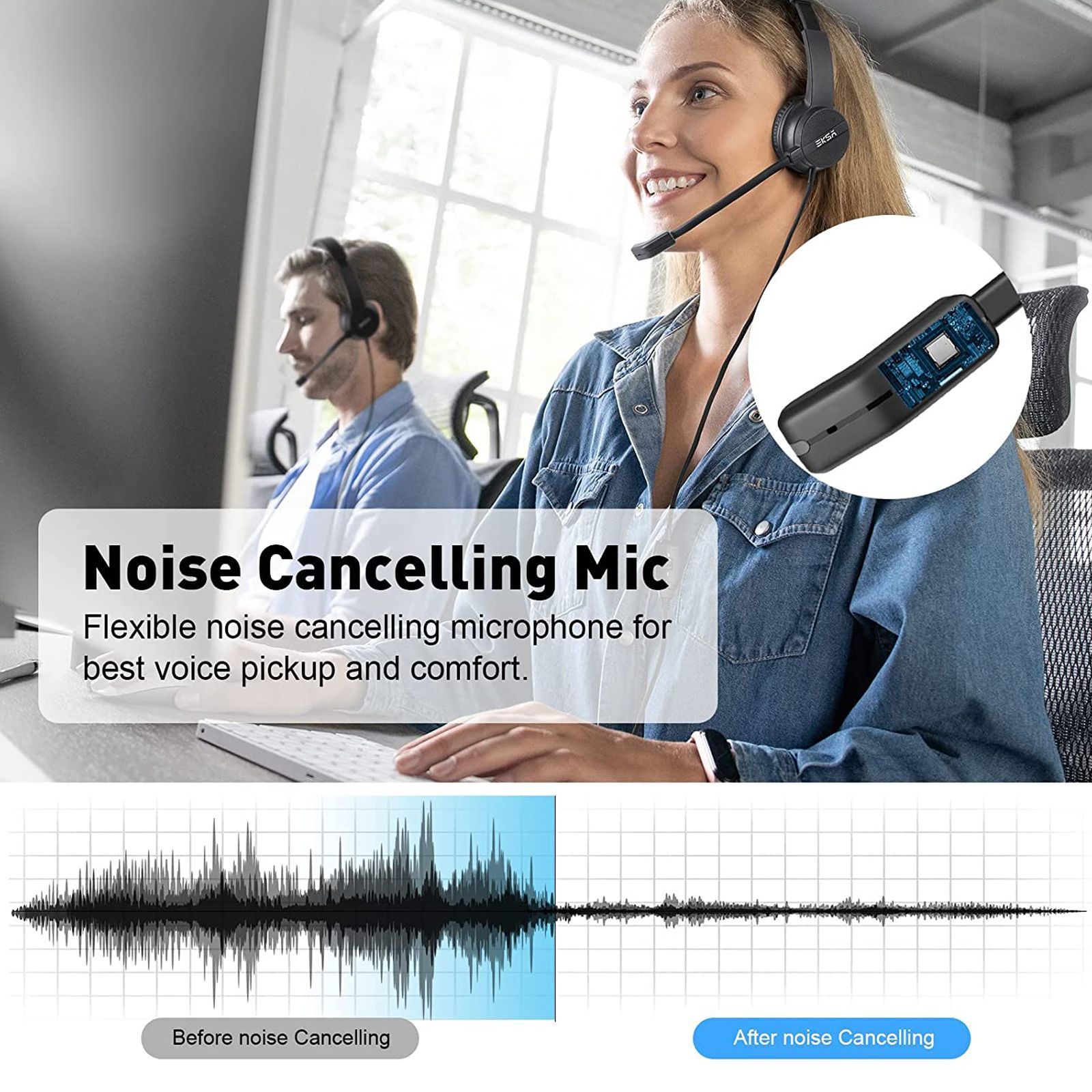 EKSA H12 Wired Gaming Headset (Stereo Sound, Over Ear, Black)_8