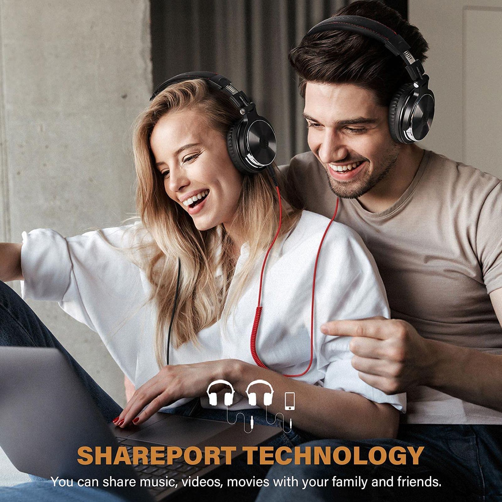 OneOdio Pro 10 PRO10WDBR Wired Headphone with Mic (On Ear, Black & Red)_10