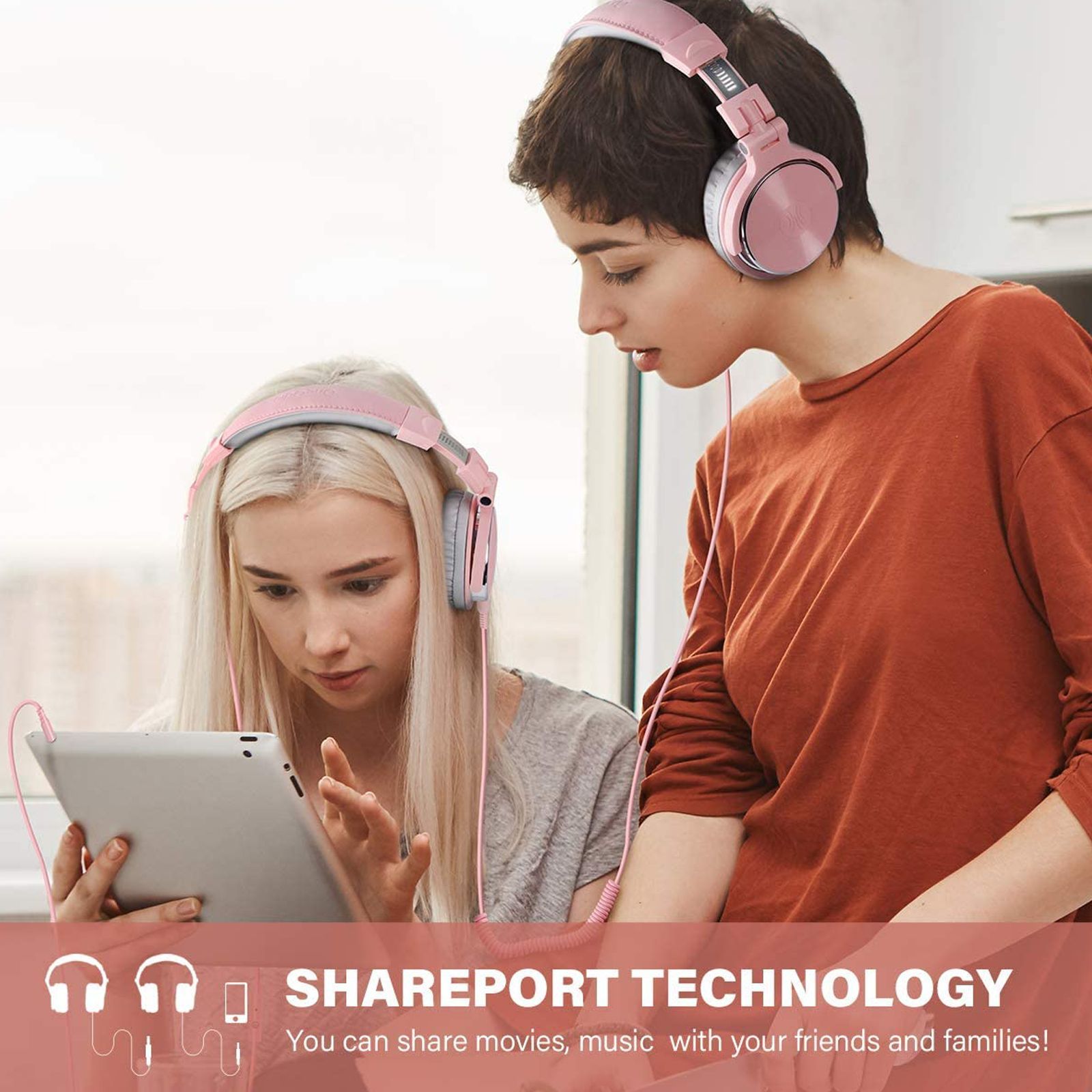 OneOdio Pro 10 PRO10WDPK Wired Headphone with Mic (On Ear, Pink) OneOdio Pro 10 PRO10WDPK Wired Headphone with Mic (On Ear, Pink)_9