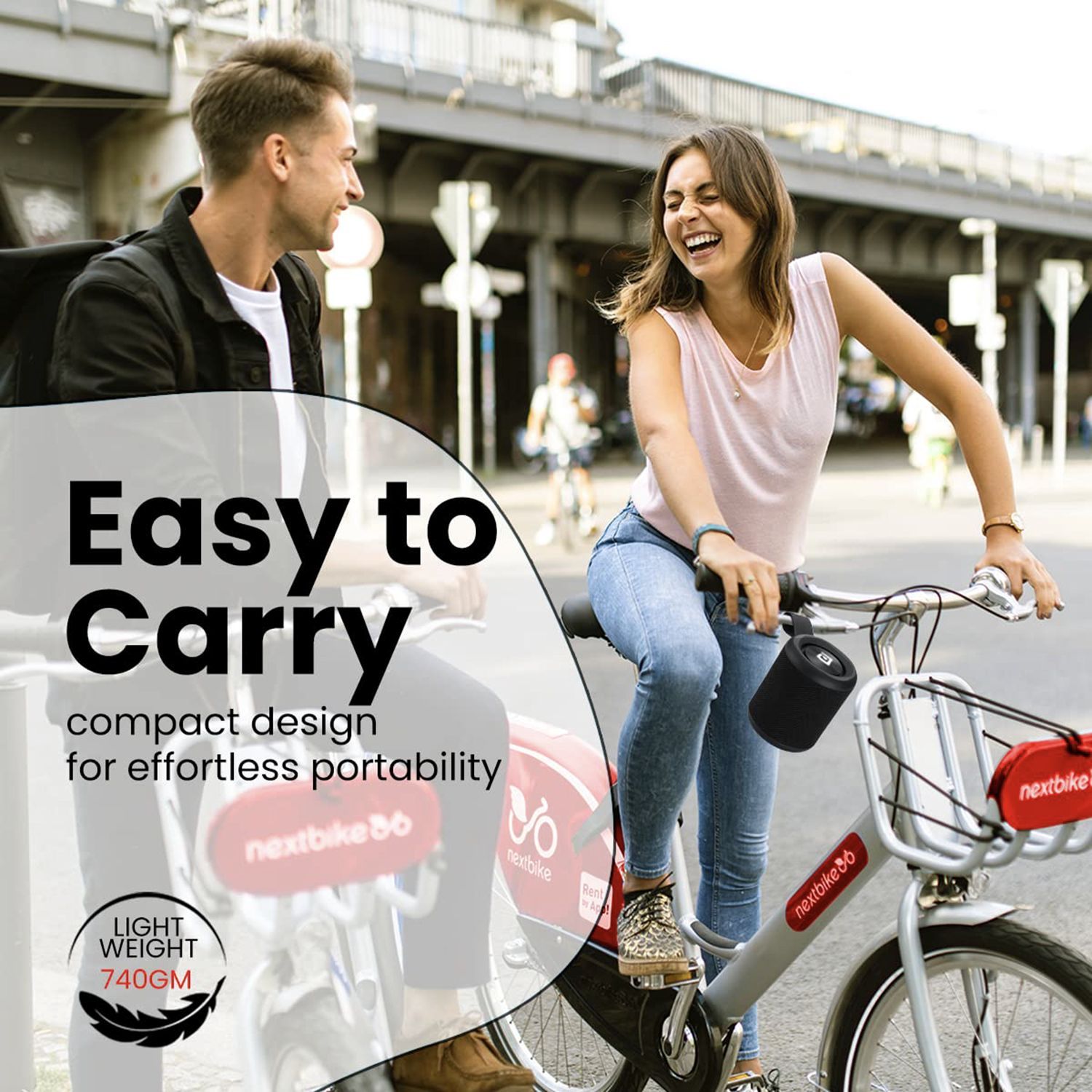 PORTRONICS SoundDrum P 20W Portable Bluetooth Speaker (Hands Free Calling, Stereo Channel, Black) PORTRONICS SoundDrum P 20W Portable Bluetooth Speaker (Hands Free Calling, Stereo Channel, Black)_3