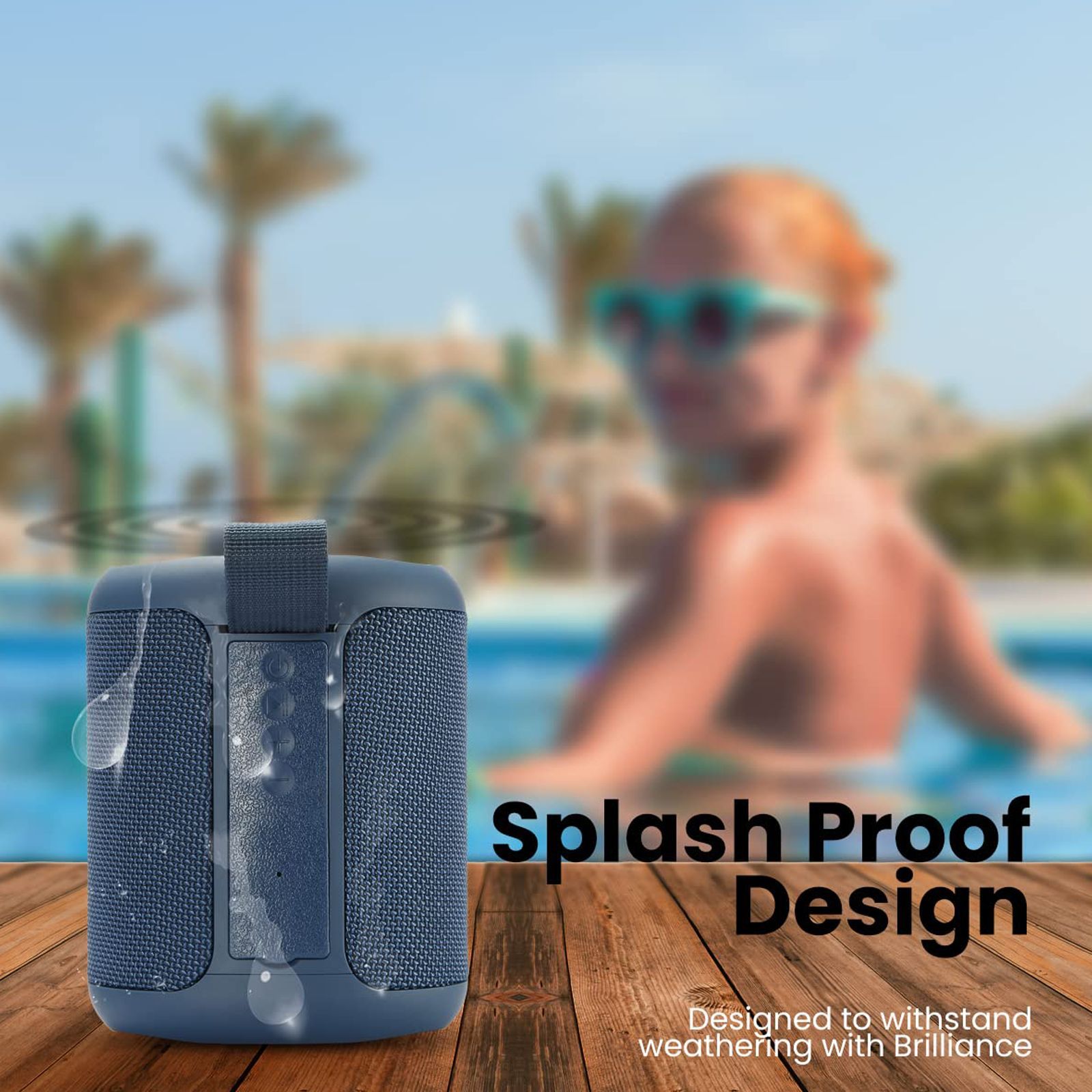 PORTRONICS SoundDrum P 20 Watts Portable Bluetooth Speaker (Multimedia Connectivity, POR-1579, Blue)_5