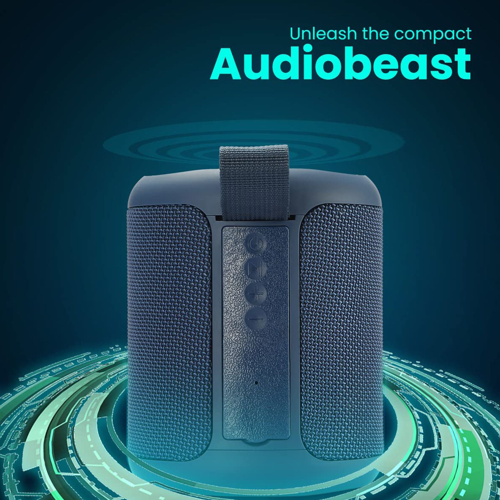 PORTRONICS SoundDrum P 20 Watts Portable Bluetooth Speaker (Multimedia Connectivity, POR-1579, Blue)_7