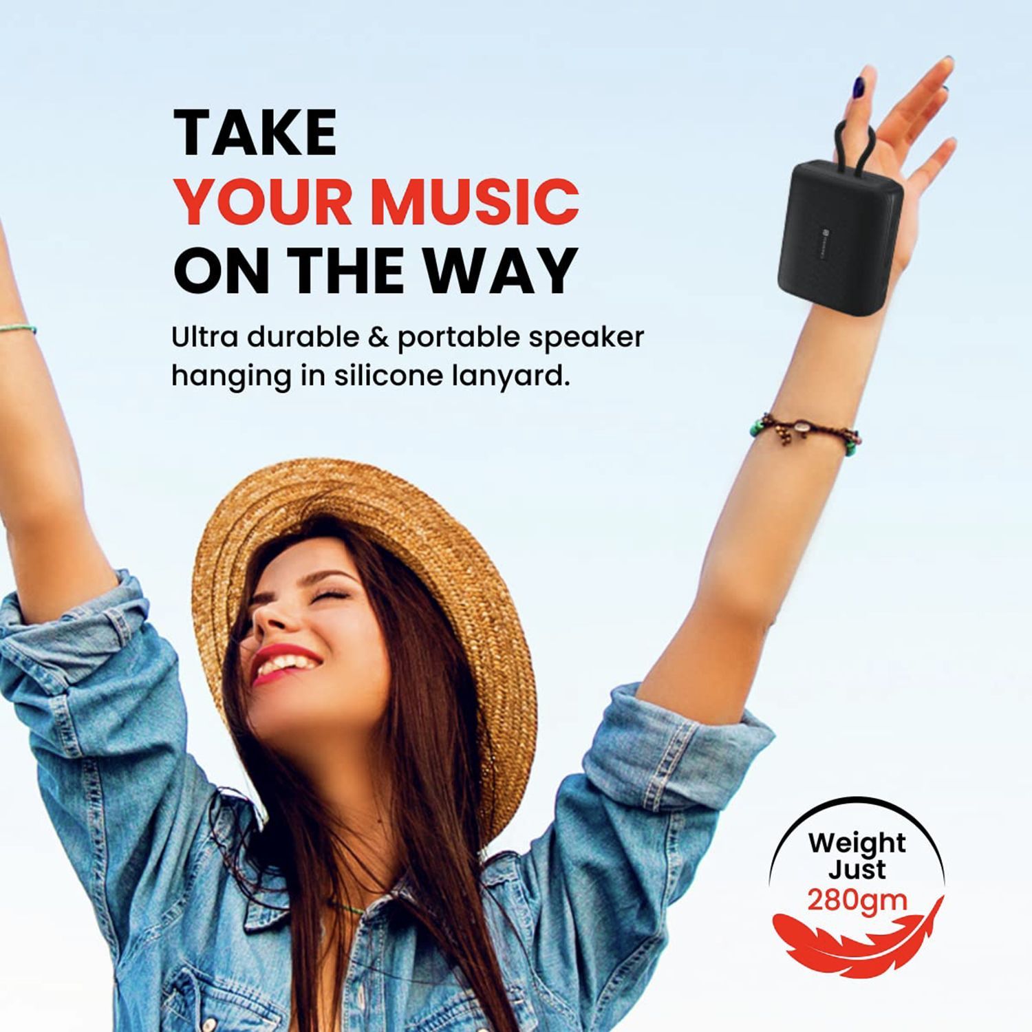 PORTRONICS Buzz 5W Portable Bluetooth Speaker (Water Resistant, Immersive Sound, Mono Channel, Black) PORTRONICS Buzz 5W Portable Bluetooth Speaker (Water Resistant, Immersive Sound, Mono Channel, Black)_3