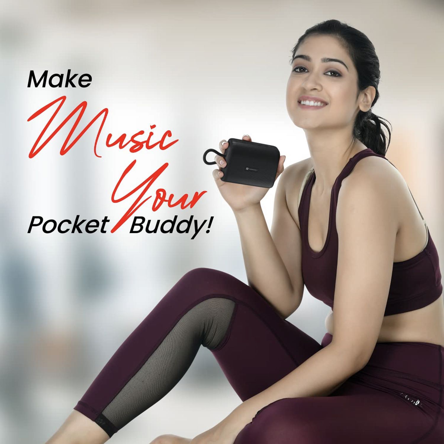 PORTRONICS Buzz 5W Portable Bluetooth Speaker (Water Resistant, Immersive Sound, Mono Channel, Black) PORTRONICS Buzz 5W Portable Bluetooth Speaker (Water Resistant, Immersive Sound, Mono Channel, Black)_5