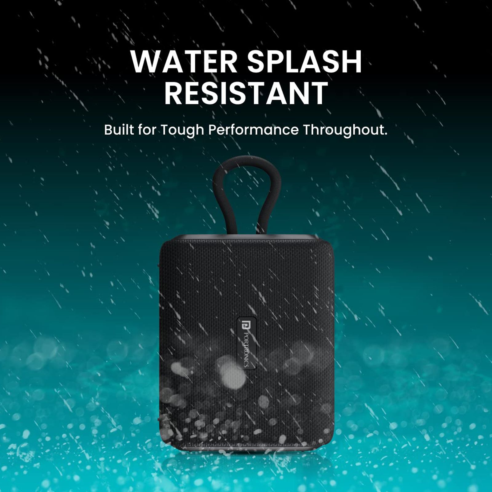 PORTRONICS Buzz 5W Portable Bluetooth Speaker (Water Resistant, Immersive Sound, Mono Channel, Black) PORTRONICS Buzz 5W Portable Bluetooth Speaker (Water Resistant, Immersive Sound, Mono Channel, Black)_8