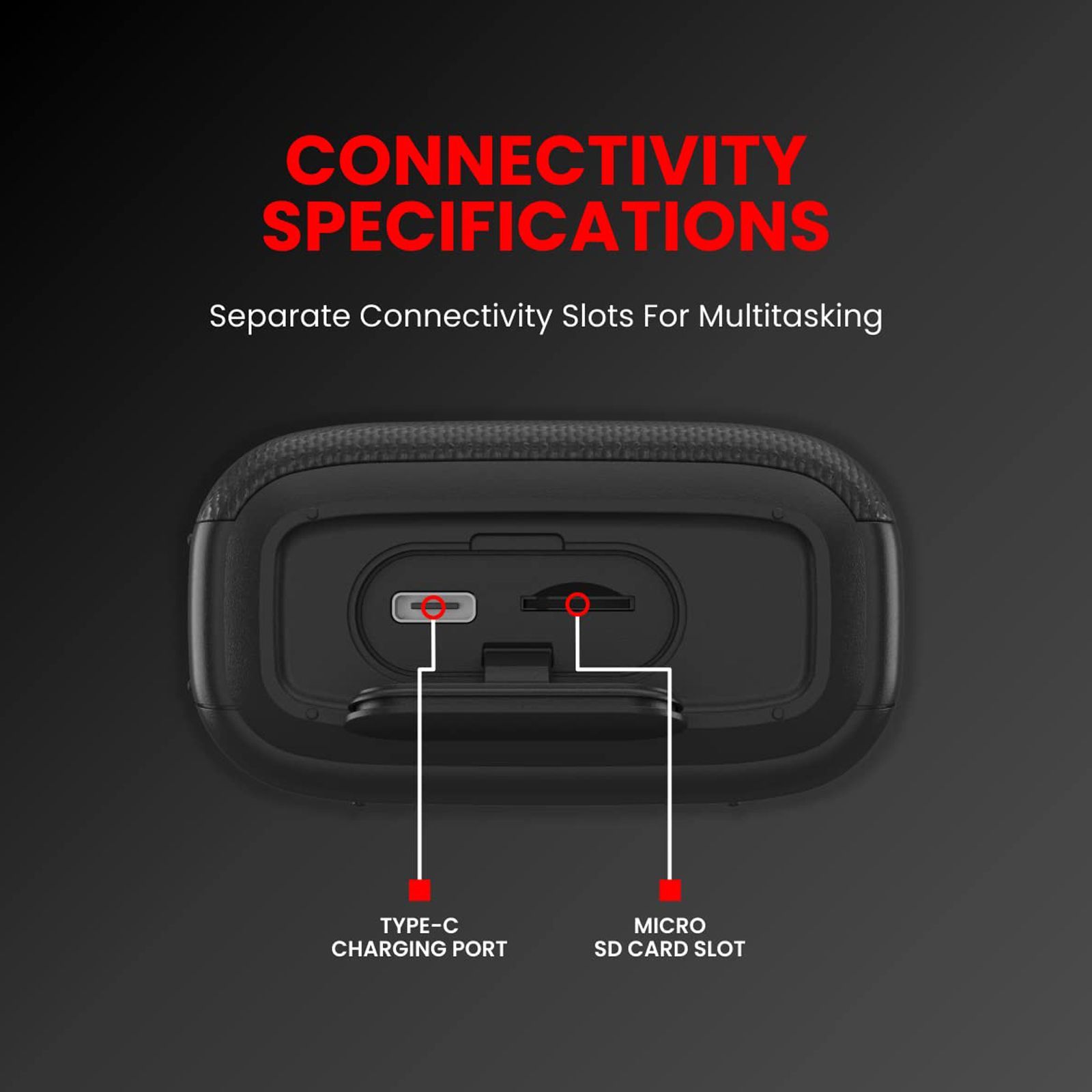 PORTRONICS Buzz 5W Portable Bluetooth Speaker (Water Resistant, Immersive Sound, Mono Channel, Black) PORTRONICS Buzz 5W Portable Bluetooth Speaker (Water Resistant, Immersive Sound, Mono Channel, Black)_10