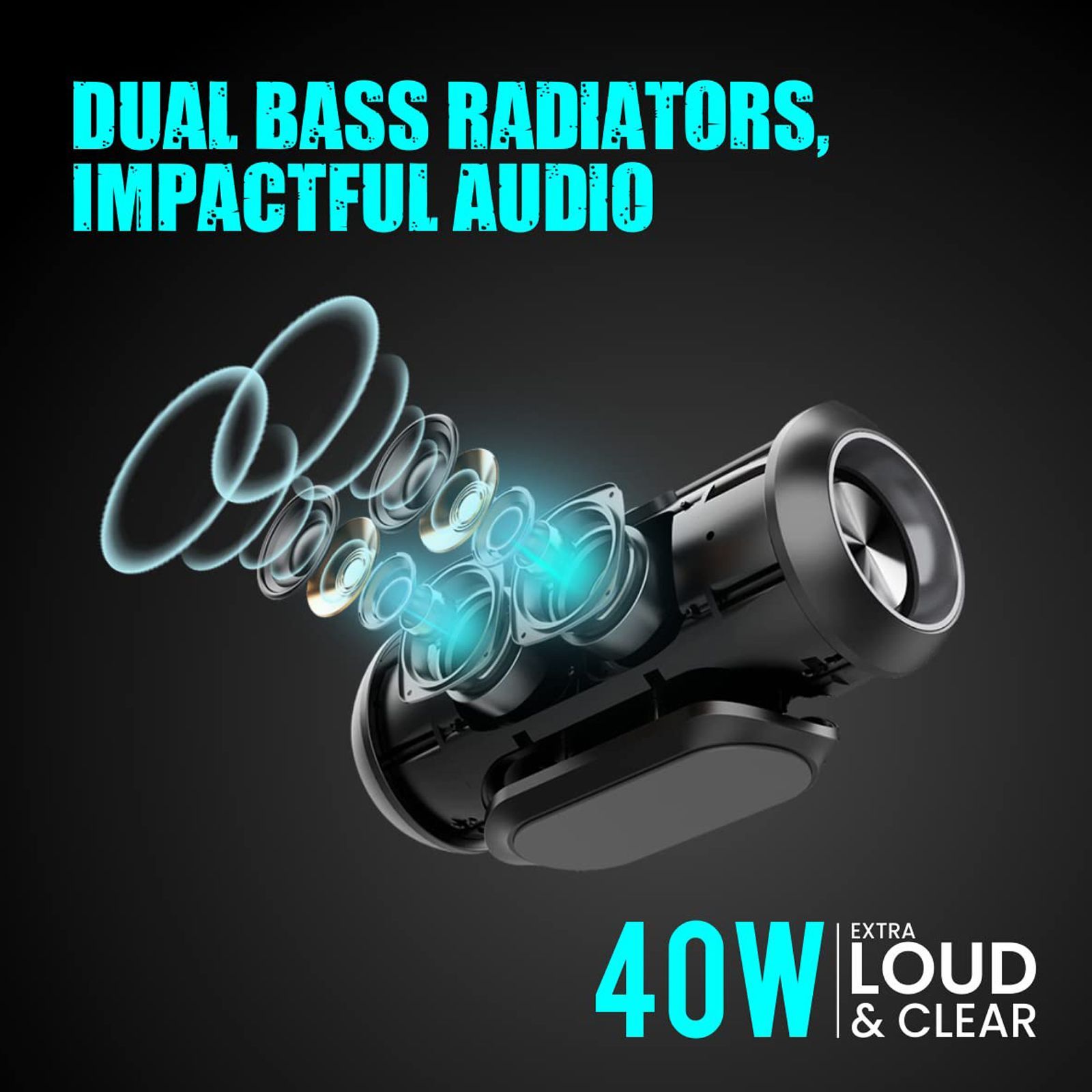 PORTRONICS Dash 11 40W Bluetooth Party Speaker (Multi Colour LED Light, Stereo Channel, Black)_13