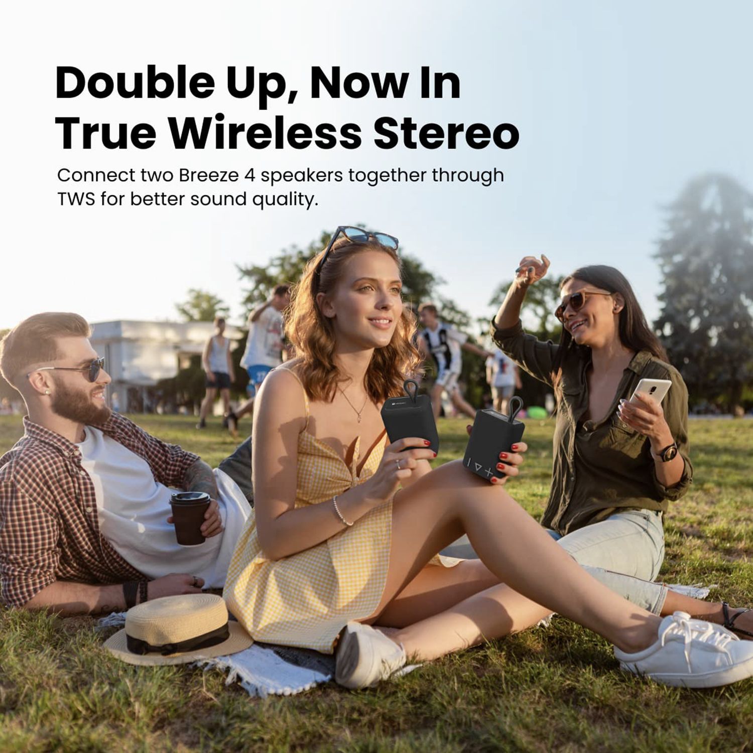 PORTRONICS Breeze 4 5W Portable Bluetooth Speaker (IPX6 Water Resistant, Impactful Audio Output, Mono Channel, Black)_3