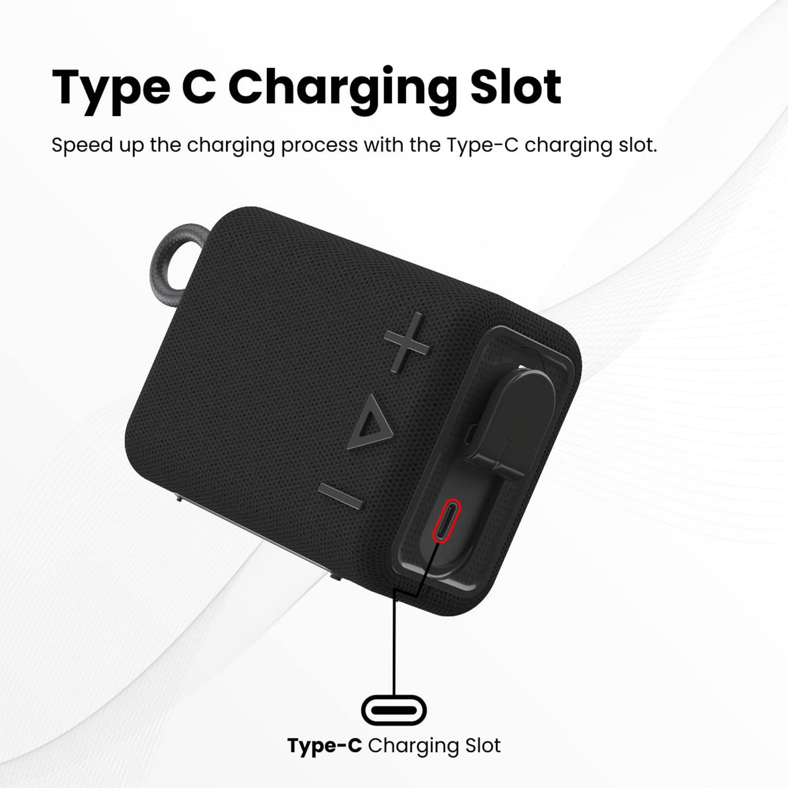 PORTRONICS Breeze 4 5W Portable Bluetooth Speaker (IPX6 Water Resistant, Impactful Audio Output, Mono Channel, Black)_9