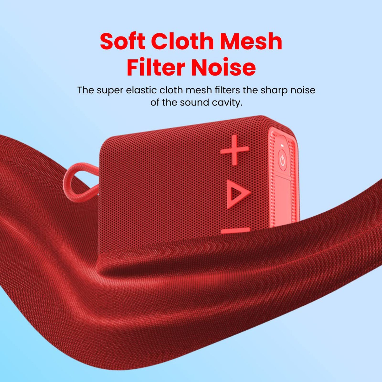 PORTRONICS Breeze 4 5W Portable Bluetooth Speaker (IPX6 Water Resistant, Impactful Audio Output, Mono Channel, Red) PORTRONICS Breeze 4 5W Portable Bluetooth Speaker (IPX6 Water Resistant, Impactful Audio Output, Mono Channel, Red)_6