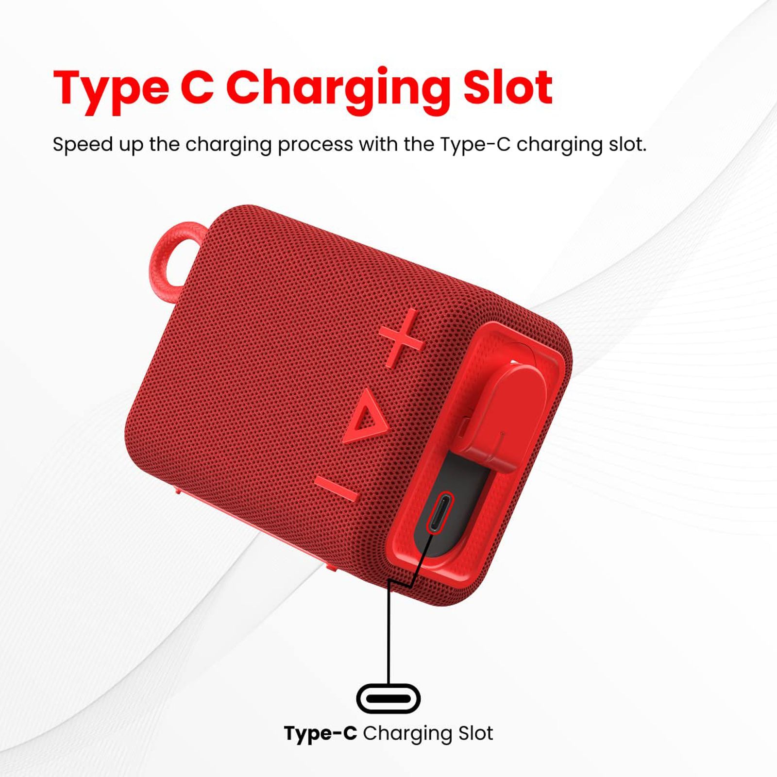 PORTRONICS Breeze 4 5W Portable Bluetooth Speaker (IPX6 Water Resistant, Impactful Audio Output, Mono Channel, Red) PORTRONICS Breeze 4 5W Portable Bluetooth Speaker (IPX6 Water Resistant, Impactful Audio Output, Mono Channel, Red)_10