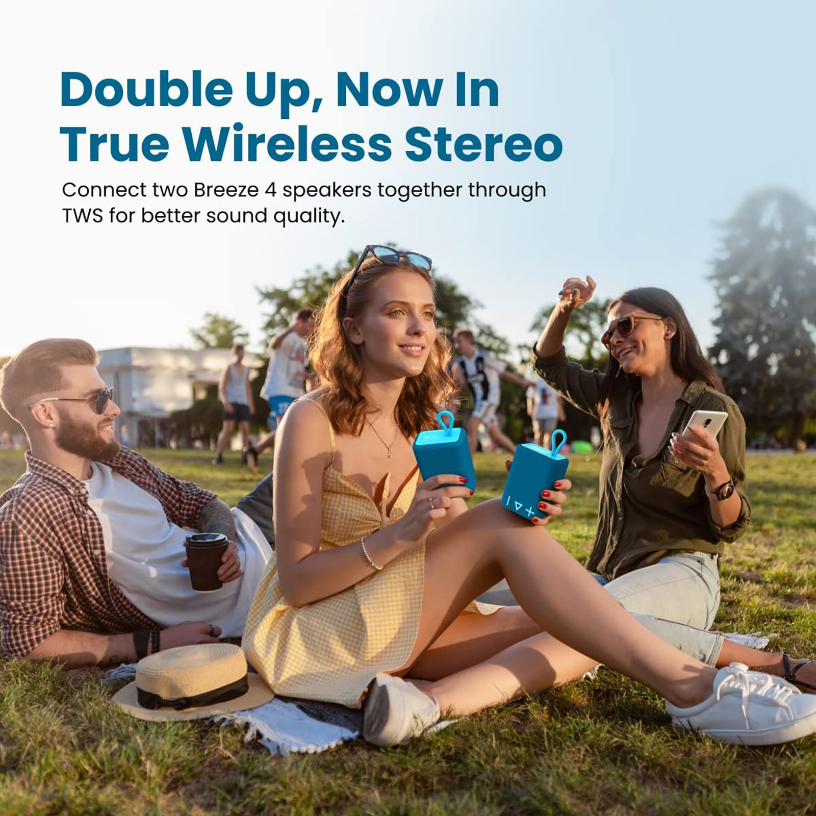 PORTRONICS Breeze 4 5 Watts Portable Bluetooth Speaker (IPX6 Water Resistant, POR-1587, Blue)_7