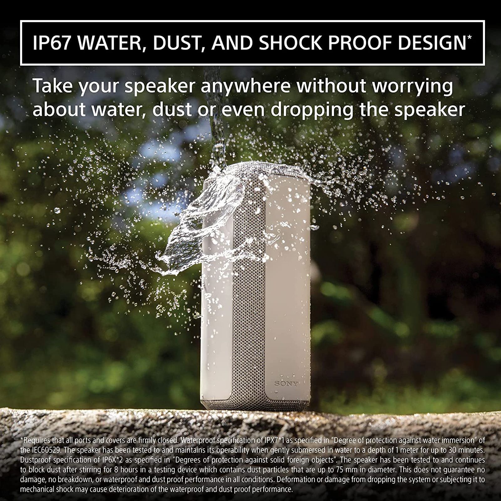 SONY X-Series 7.5W Portable Bluetooth Speaker (IP67 Water Resistant, 24 Hours Playback Time, 2.0 Channel, Silver) SONY X-Series 7.5W Portable Bluetooth Speaker (IP67 Water Resistant, 24 Hours Playback Time, 2.0 Channel, Silver)_5