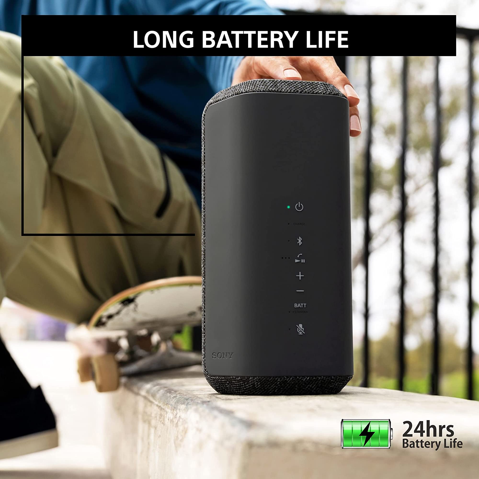 SONY X-Series 7.5W Portable Bluetooth Speaker (IP67 Water Resistant, Gesture Control, 2.0 Channel, Blue)_8