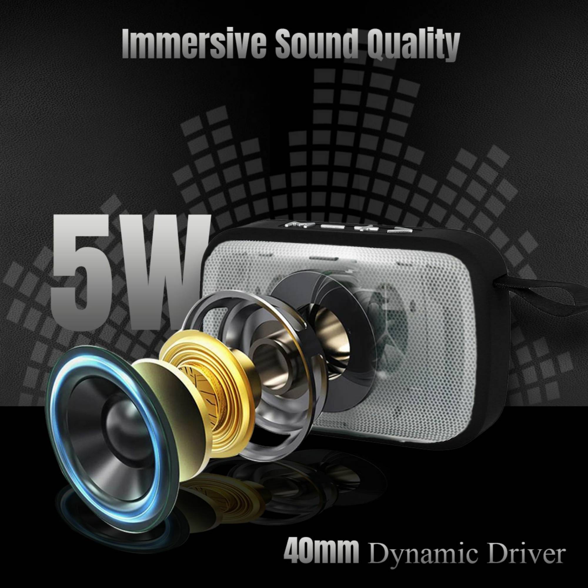 pTron Sonor Evo 5 Watt Portable Bluetooth Speaker (Integrated Music, Call Control, Black)_3