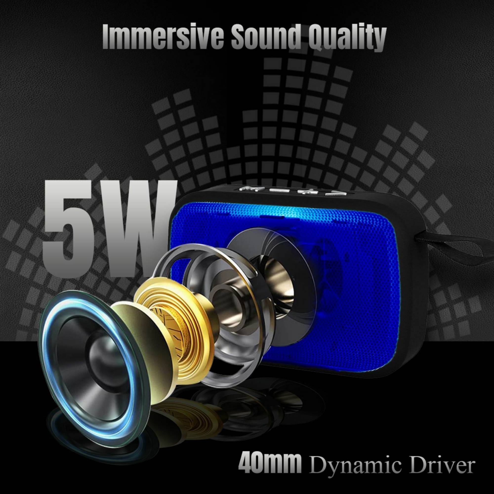 pTron Sonor Evo 5 Watt Portable Bluetooth Speaker (Integrated Music, Call Control, Blue)_4