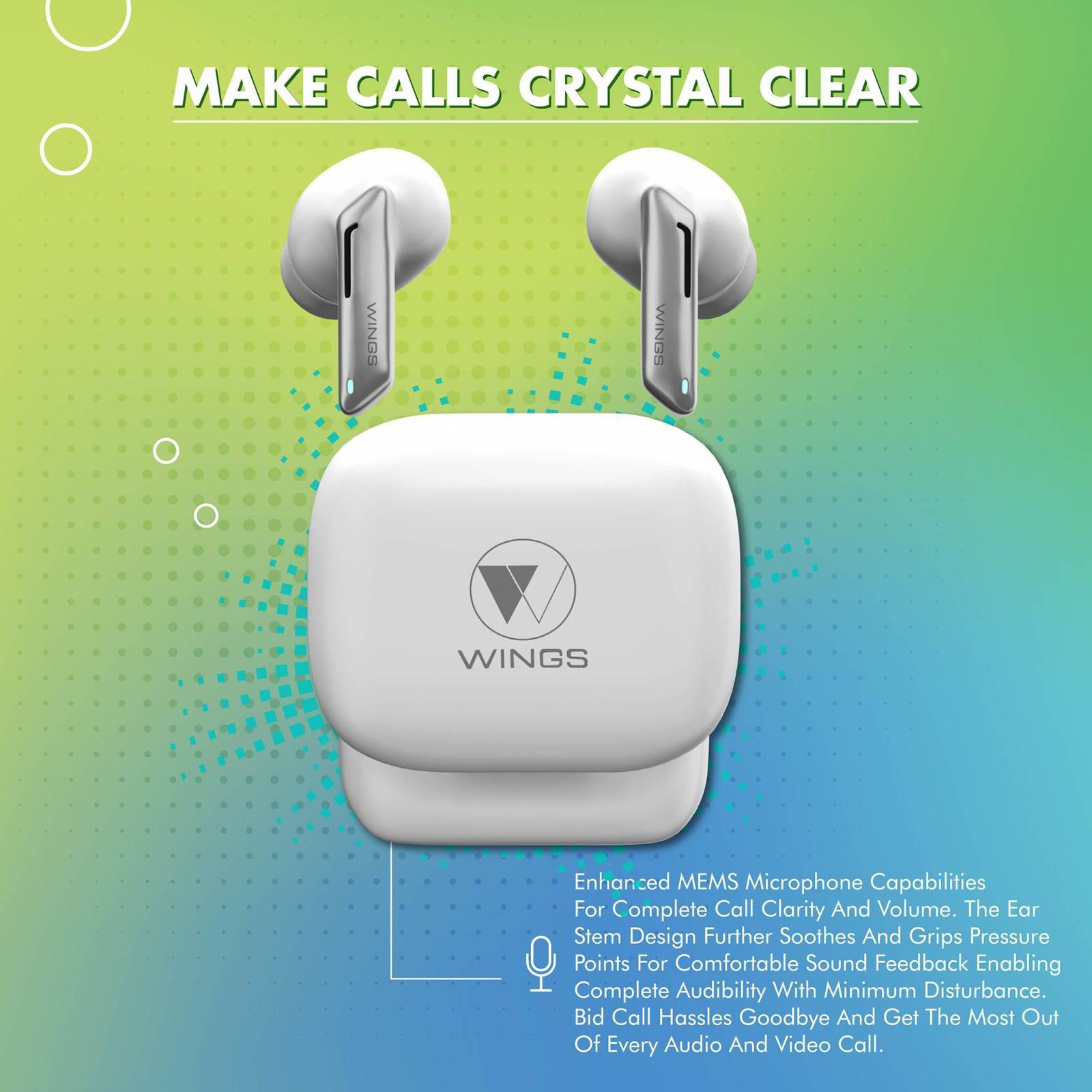 WINGS Beatpods TWS Earbuds with Passive Noise Cancellation (Upto 20 Hours Playback, White)_16