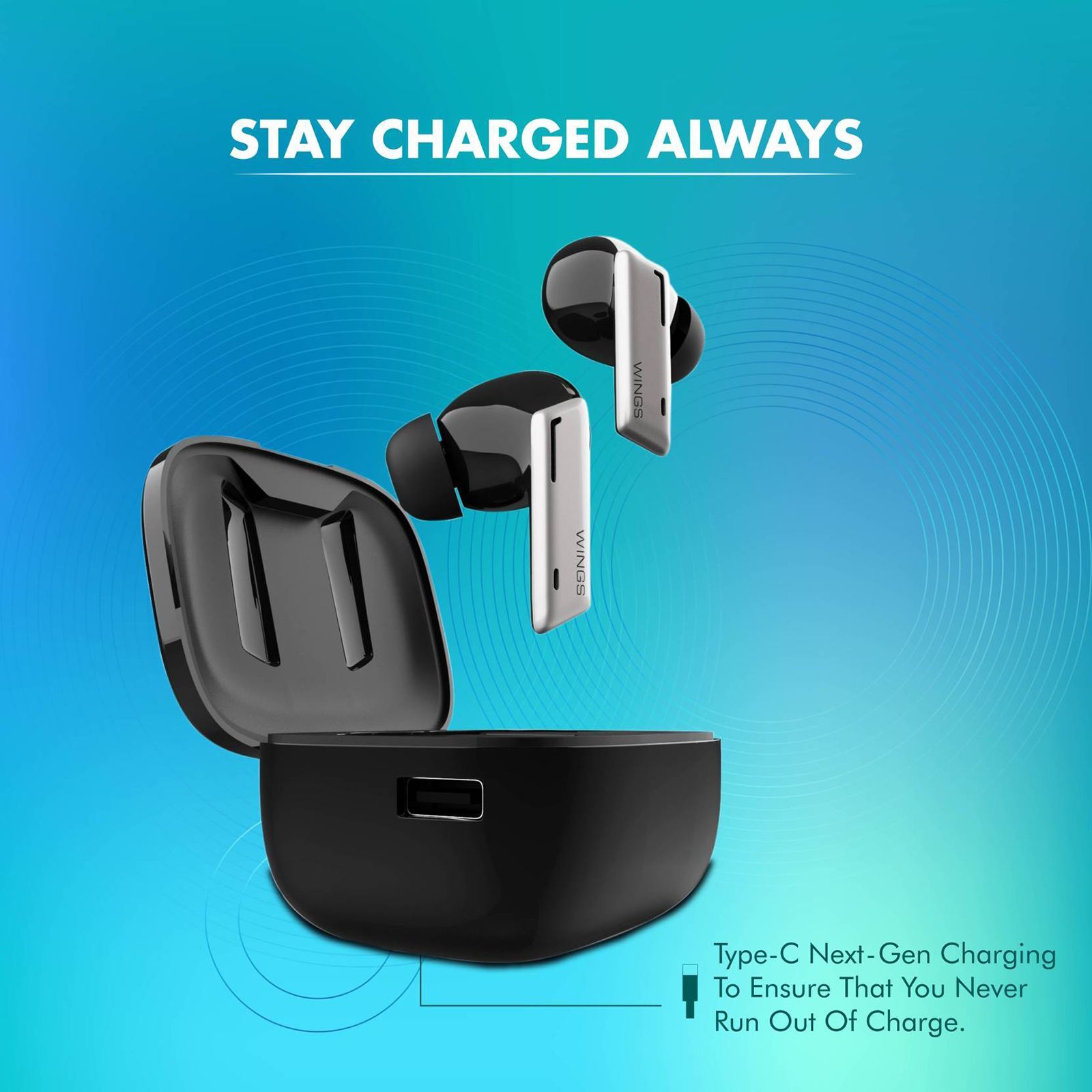 WINGS Beatpods TWS Earbuds with Active Noise Cancellation (Upto 20 Hours Playback, Black) WINGS Beatpods TWS Earbuds with Active Noise Cancellation (Upto 20 Hours Playback, Black)_12