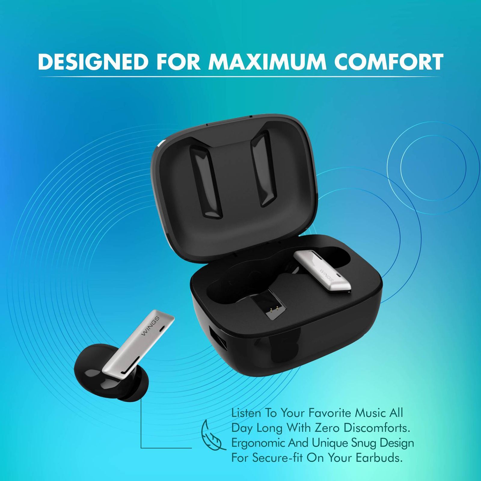 WINGS Beatpods TWS Earbuds with Active Noise Cancellation (Upto 20 Hours Playback, Black) WINGS Beatpods TWS Earbuds with Active Noise Cancellation (Upto 20 Hours Playback, Black)_14