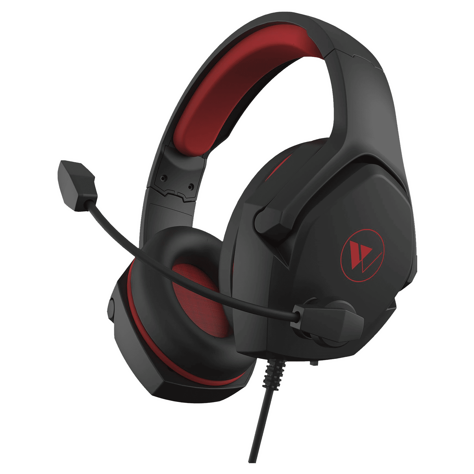 WINGS Vader 100 Wired Gaming Headset with Noise Isolation (3D Surround Sound, On Ear, Black & Red)_1