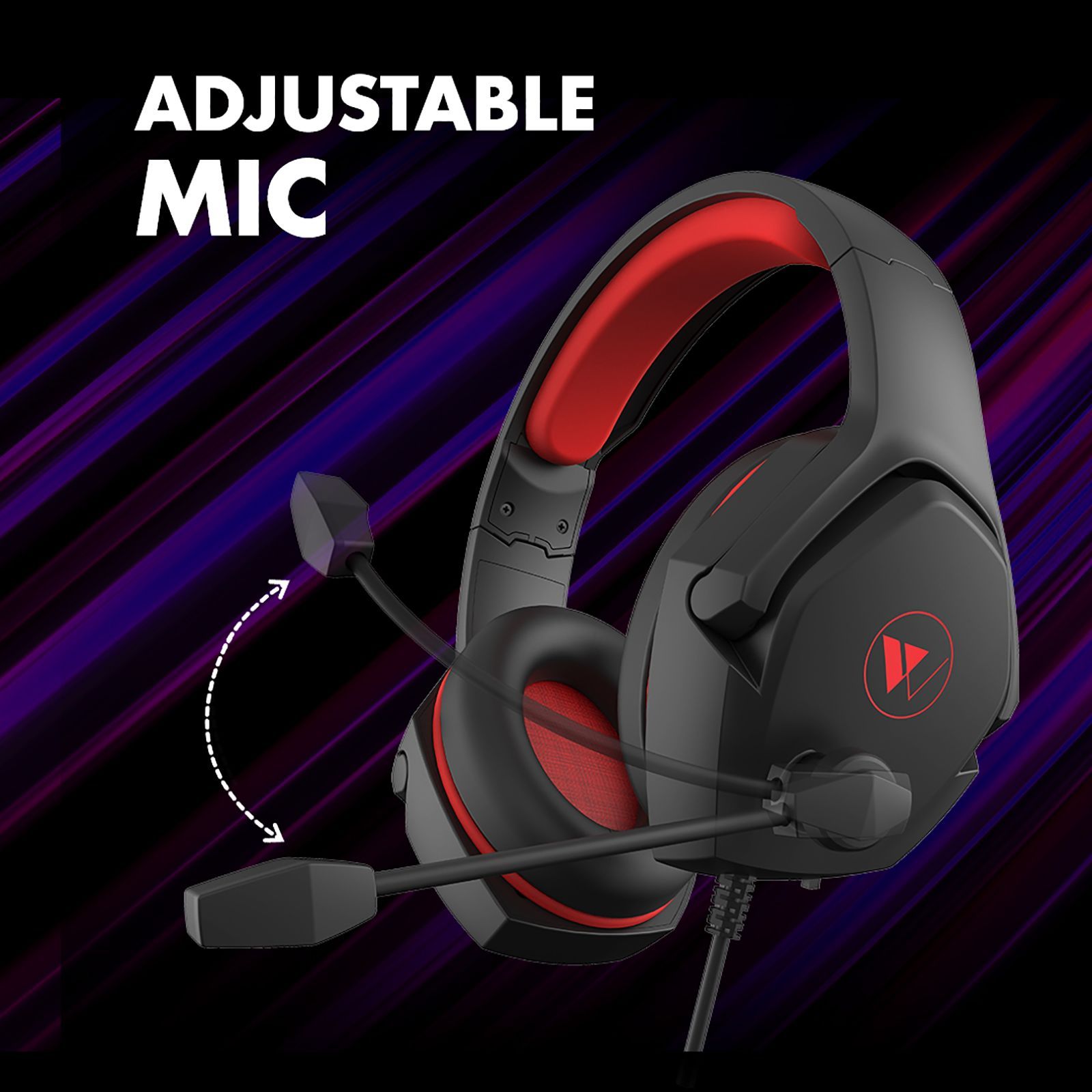 WINGS Vader 100 Wired Gaming Headset with Noise Isolation (3D Surround Sound, On Ear, Black & Red)_11