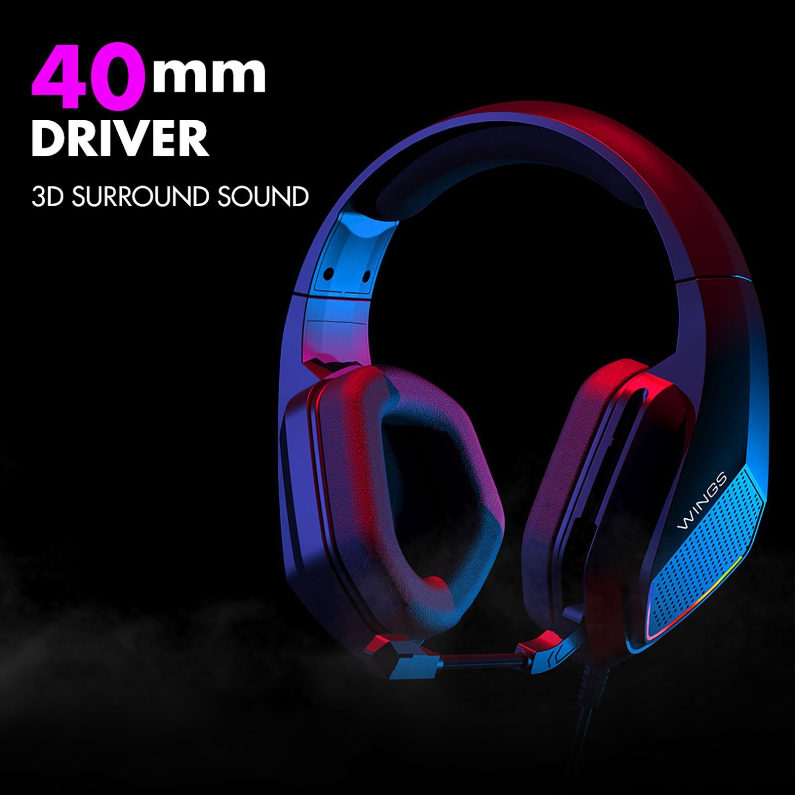WINGS Vader 200 Wired Gaming Headset with Noise Isolation (3D Surround Sound, On Ear, Black)_15