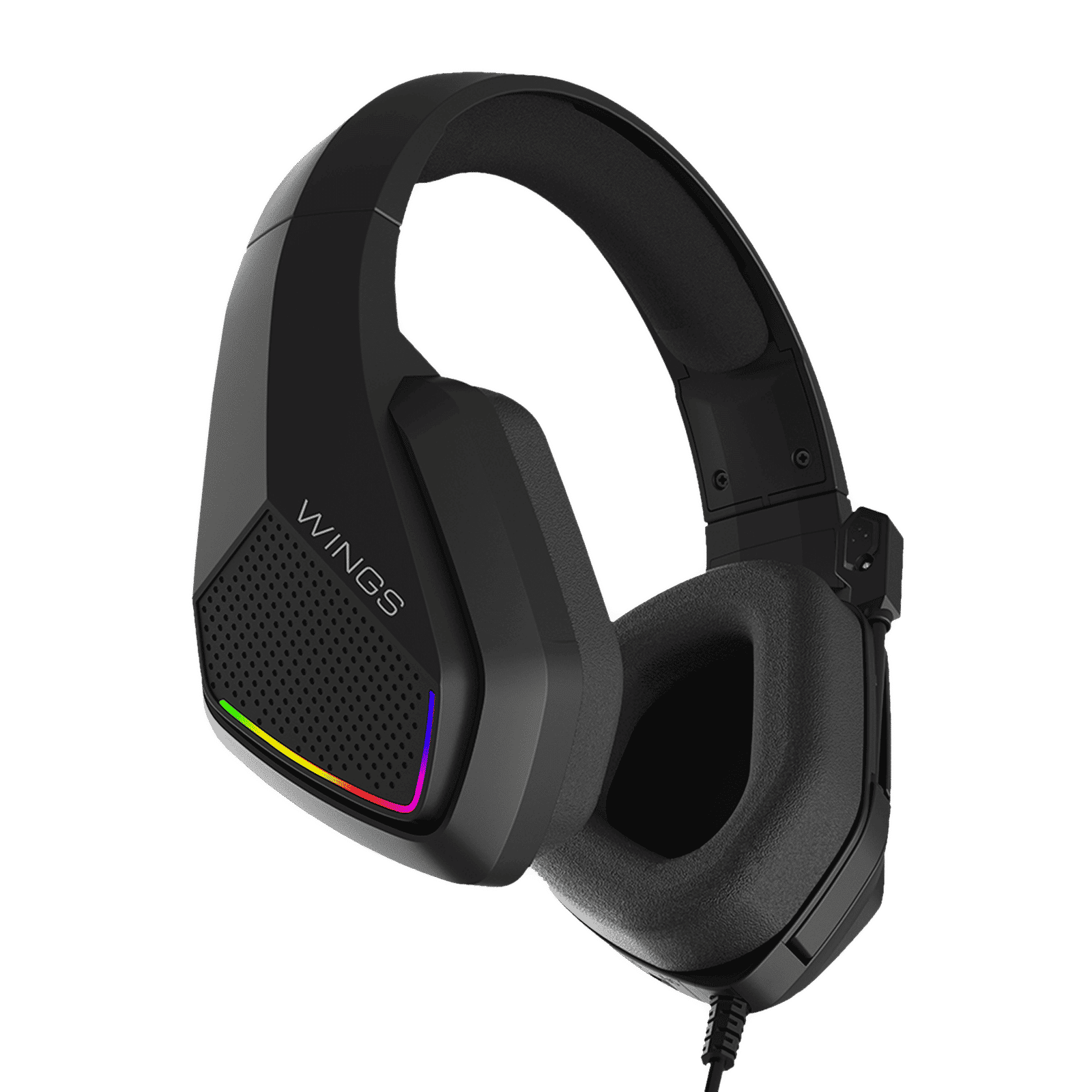 WINGS Vader 200 Wired Gaming Headset with Noise Isolation (3D Surround Sound, On Ear, Black)_3