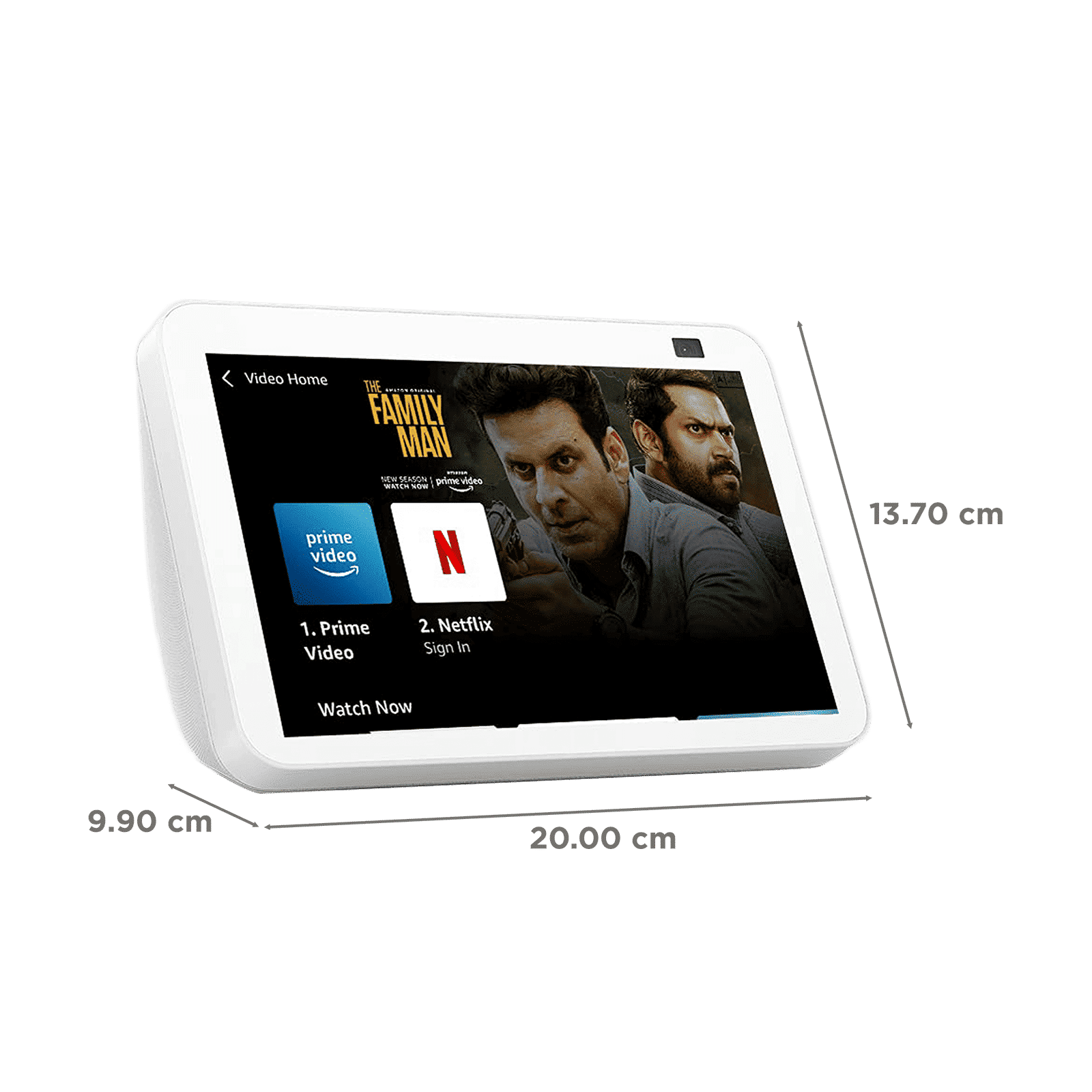 amazon Echo Show 8 (2nd Gen) with Built-in Alexa Smart Wi-Fi Speaker (Passive Bass Radiator Neodymium Speakers, White)_2