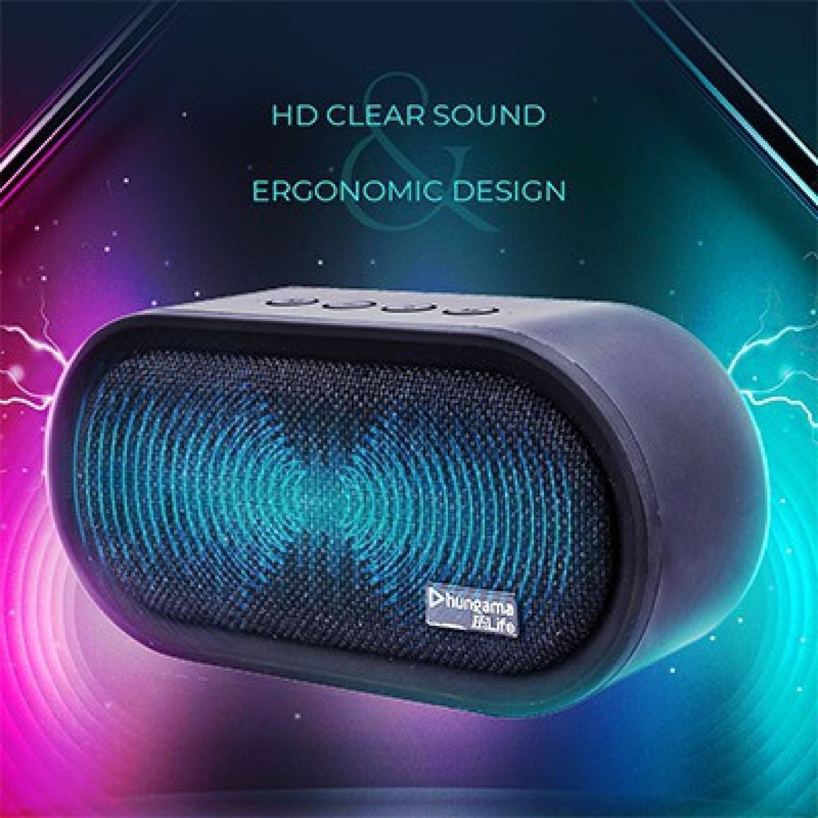 Hungama HiLife Groove 101 5W Portable Bluetooth Speaker (IPX4 Sweat Resistant, 12 Hours Playback Time, Black)_8
