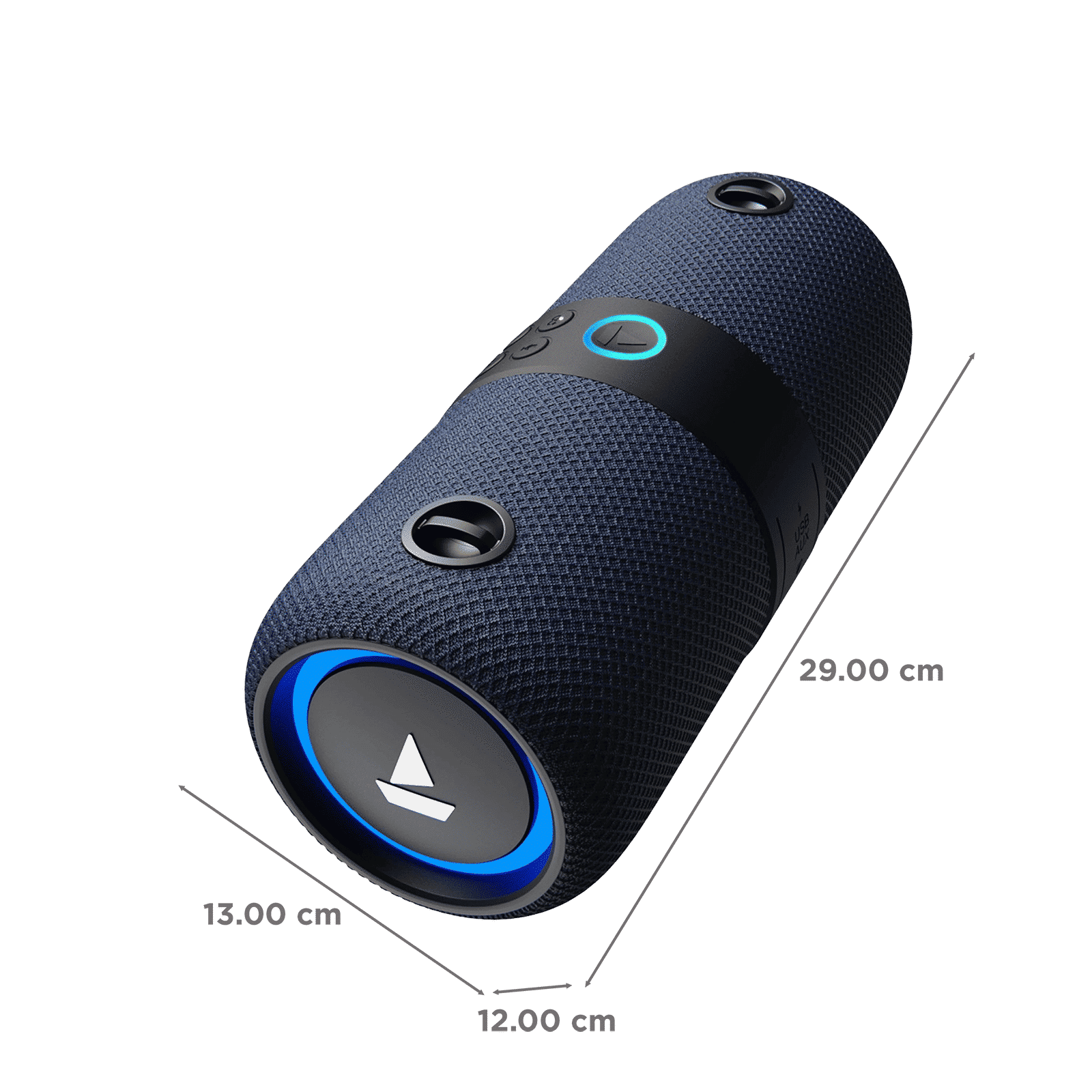 boAt Stone 1208 14W Portable Bluetooth Speaker (IPX7 Water Resistant, Siri & Google Voice Assistant, Stereo Channel, Blue)_2