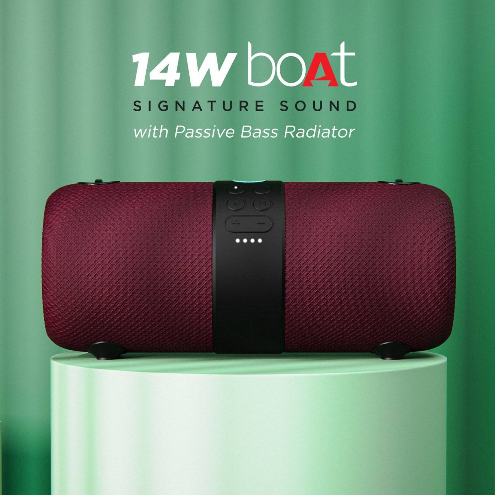 boAt Stone 1208 14W Portable Bluetooth Speaker (IPX7 Water Resistant, Siri & Google Voice Assistant, Stereo Channel, Maroon)_9