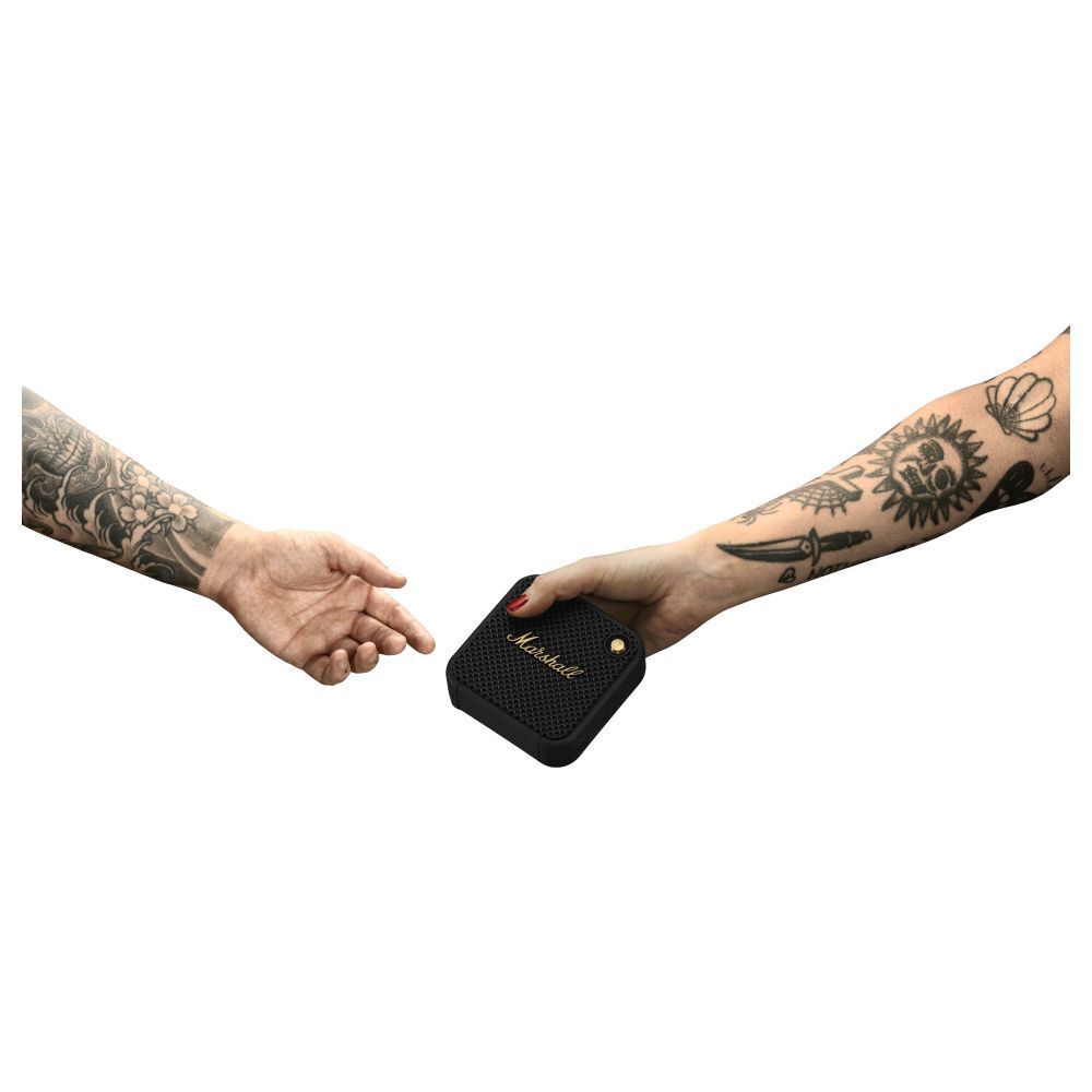 Marshall Willen 10W Portable Bluetooth Speaker (IP67 Water & Dust Resistant, 15 Hours of Playback Time, Mono Channel, Black & Brass) Marshall Willen 10W Portable Bluetooth Speaker (IP67 Water & Dust Resistant, 15 Hours of Playback Time, Mono Channel, Black & Brass)_12