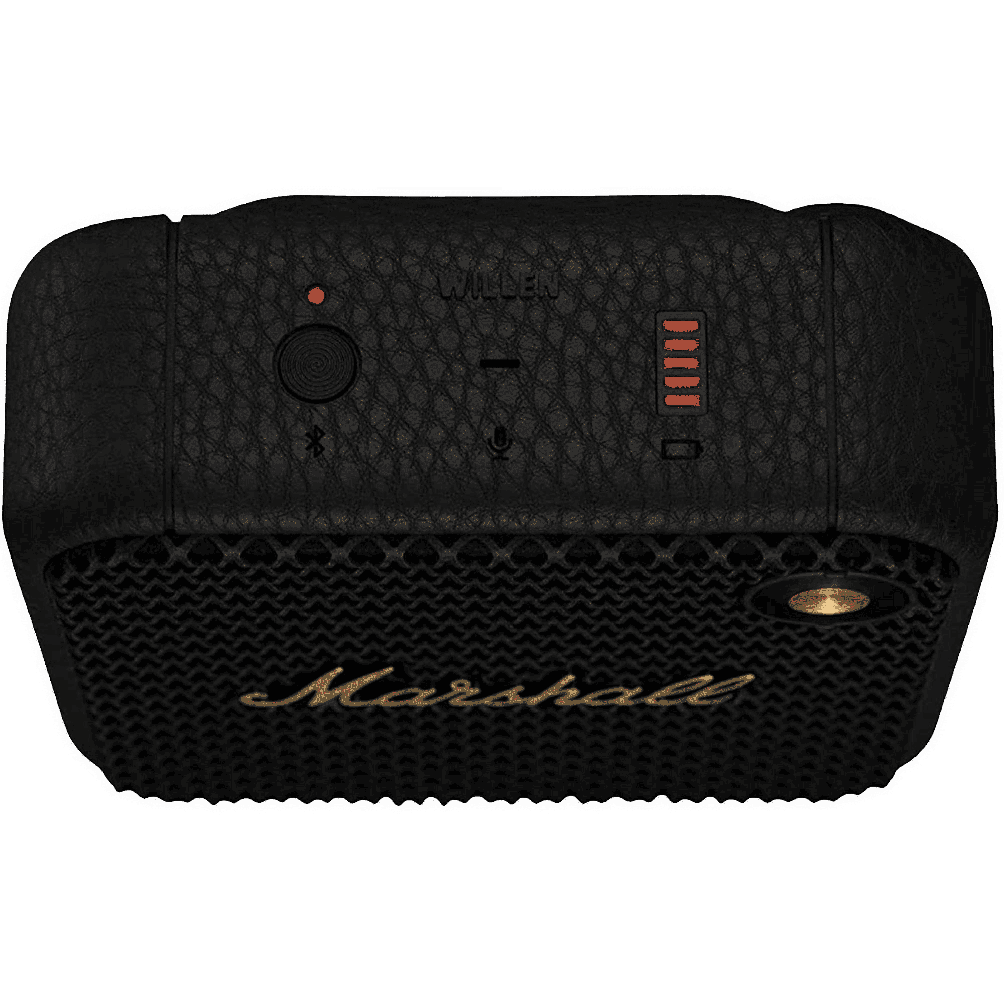 Marshall Willen 10W Portable Bluetooth Speaker (IP67 Water & Dust Resistant, 15 Hours of Playback Time, Mono Channel, Black & Brass) Marshall Willen 10W Portable Bluetooth Speaker (IP67 Water & Dust Resistant, 15 Hours of Playback Time, Mono Channel, Black & Brass)_4