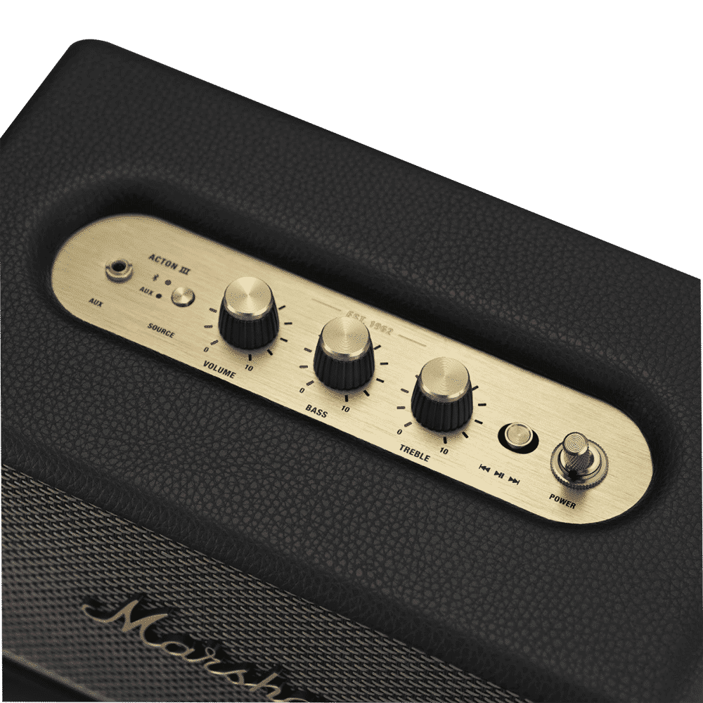 Marshall Acton III Bluetooth Speaker (Signature Sound, Stereo Channel, Original Black)_5