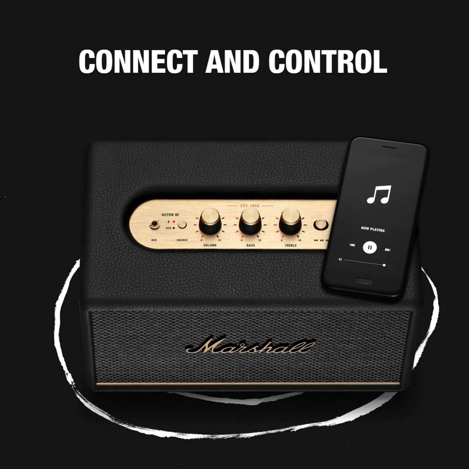 Marshall Acton III 60W Portable Bluetooth Speaker (Signature Sound, Stereo Channel, Brown)_20