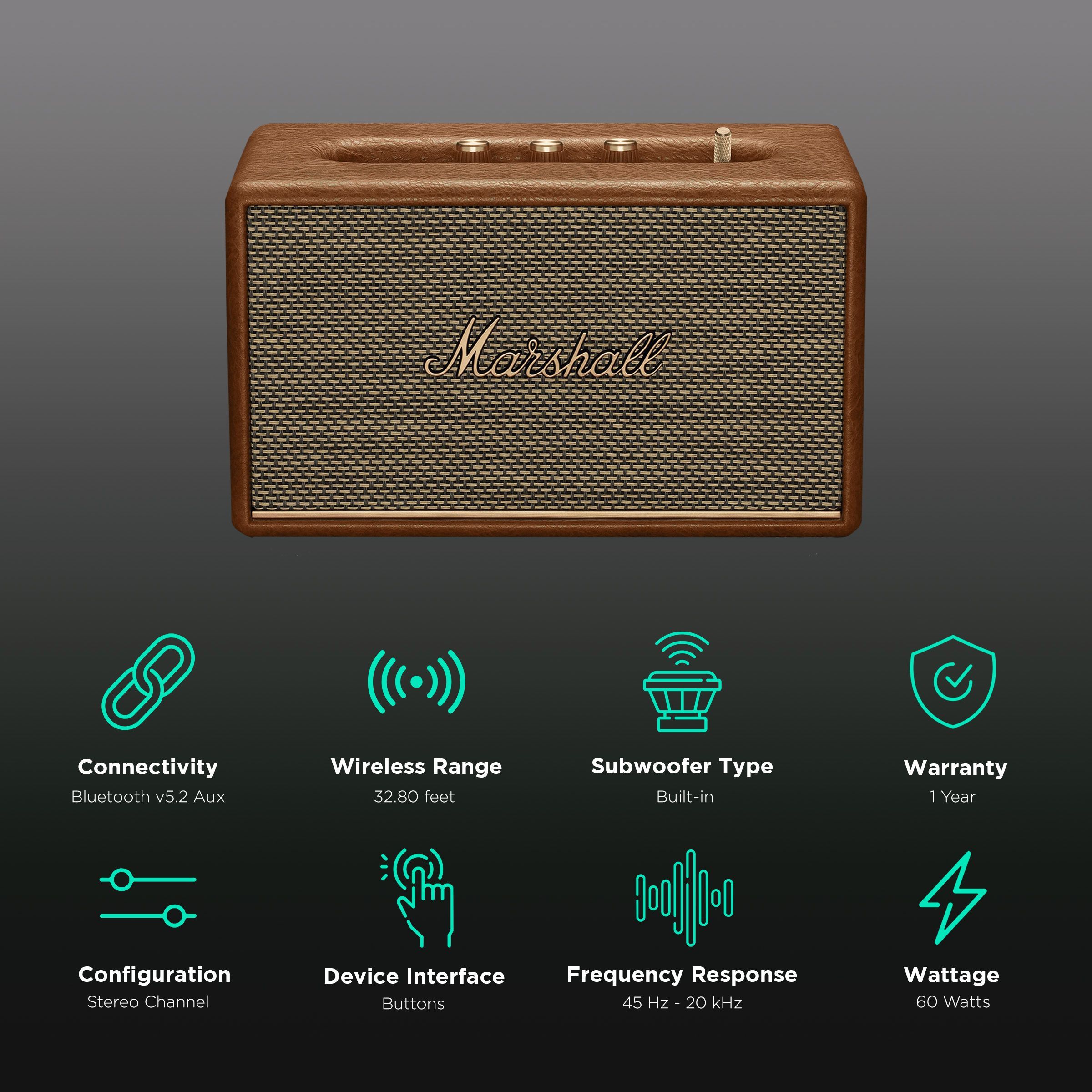 Marshall Acton III 60W Portable Bluetooth Speaker (Signature Sound, Stereo Channel, Brown) Marshall Acton III 60W Portable Bluetooth Speaker (Signature Sound, Stereo Channel, Brown)_2