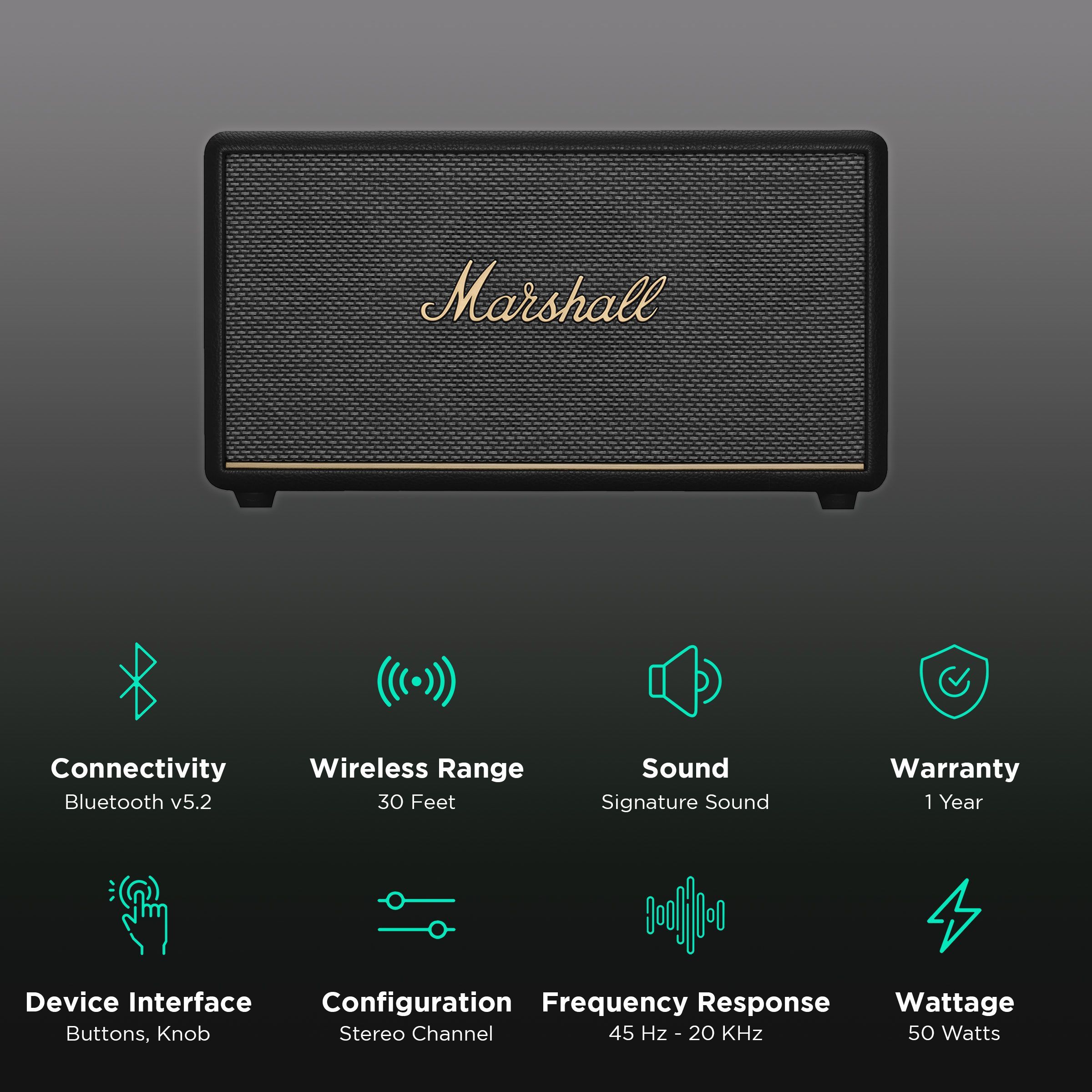 Marshall Stanmore III Bluetooth Speaker (Signature Sound, Stereo Channel, Black)_2