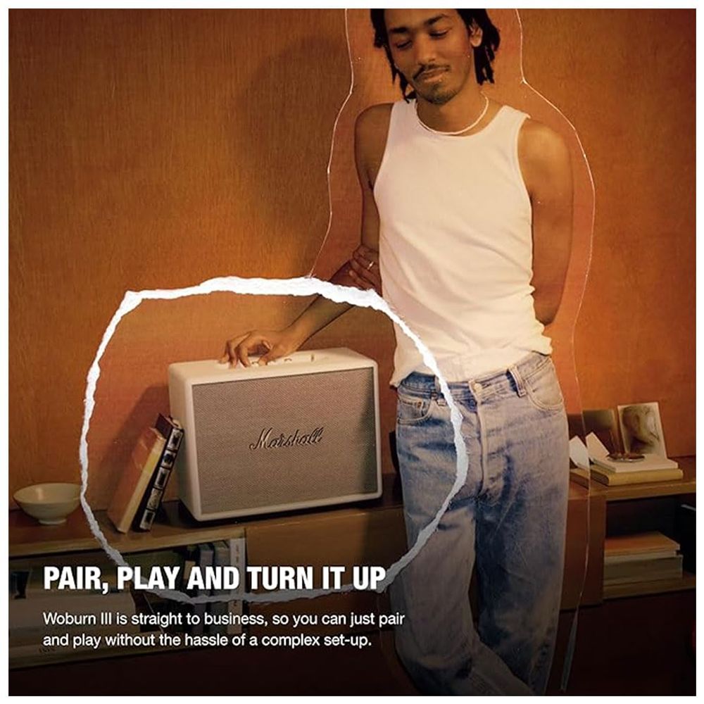 Marshall Woburn III 150 Watts Portable Bluetooth Speaker (Signature Sound, Stereo Channel, Cream)_10