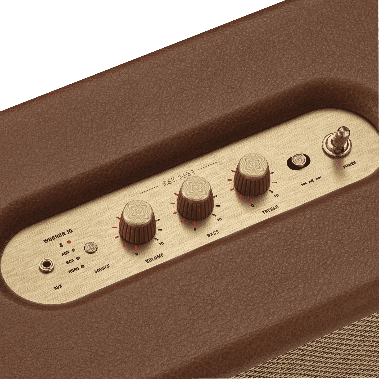 Marshall Woburn III 150W Portable Bluetooth Speaker (Home-Shaking Signature Sound, Stereo Channel, Brown)_4