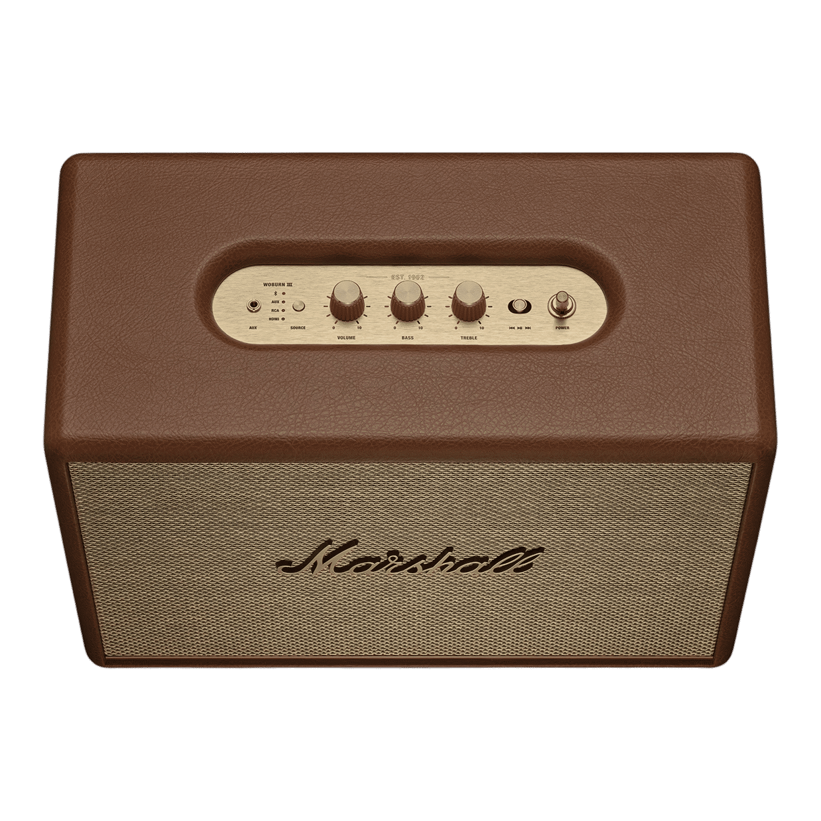 Marshall Woburn III 150W Portable Bluetooth Speaker (Home-Shaking Signature Sound, Stereo Channel, Brown)_7