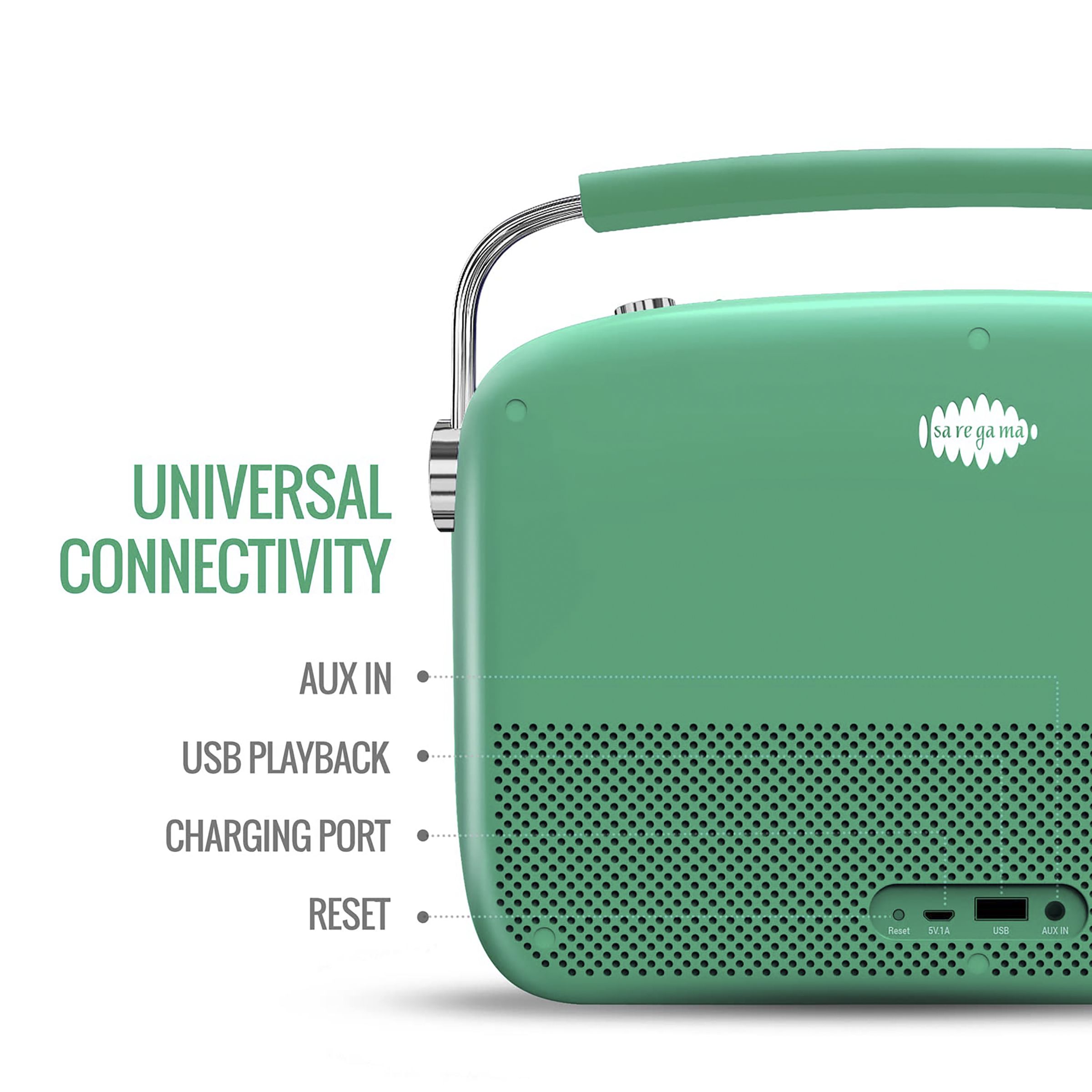 SAREGAMA Carvaan Premium Pop 6W Portable Speaker (Pre-loaded 5000 Evergreen Hindi Songs, 2.0Channel, SC230, Forest Green)_9