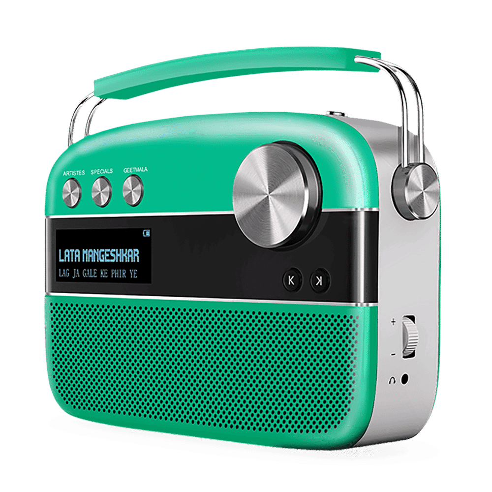 SAREGAMA Carvaan Premium Pop 6W Portable Speaker (Pre-loaded 5000 Evergreen Hindi Songs, 2.0Channel, SC230, Forest Green)_3