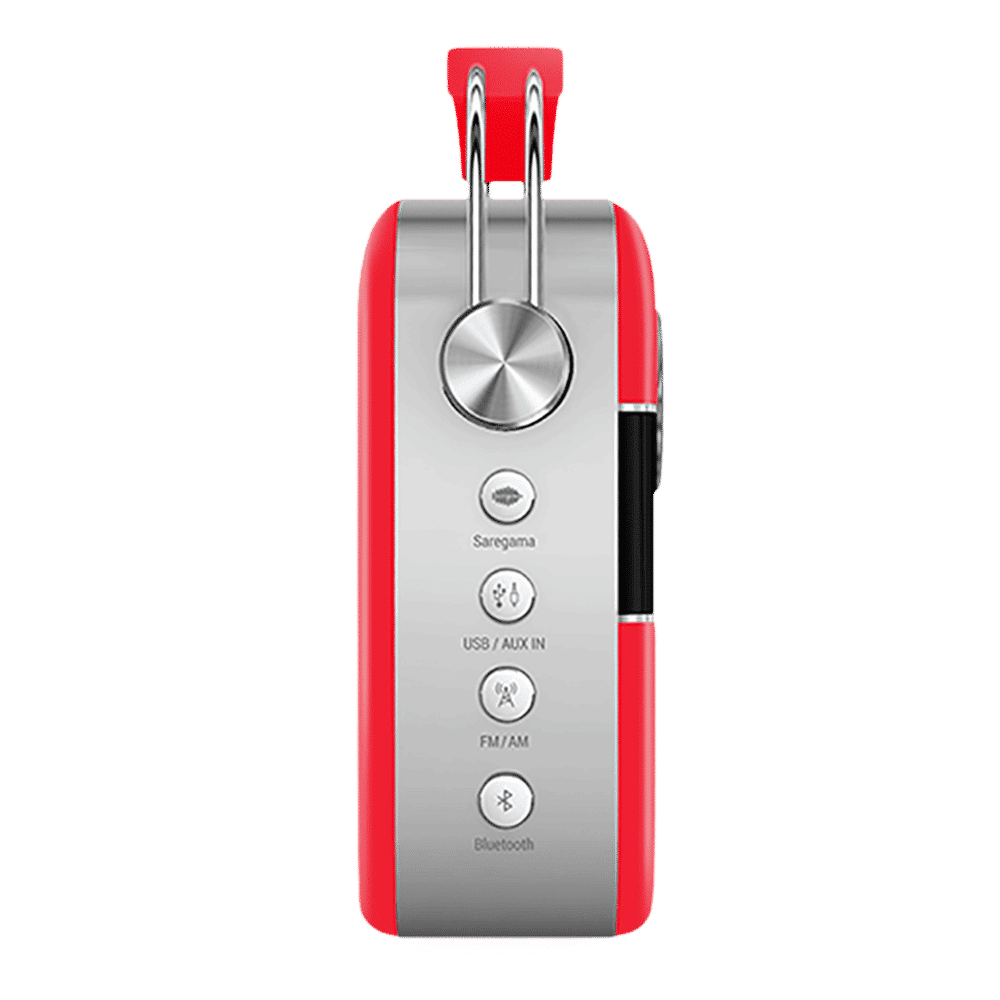 SAREGAMA Carvaan Premium Pop 6W Portable Speaker (Pre-loaded 5000 Evergreen Hindi Songs, 2.0Channel, SC230, Coral Pink)_5