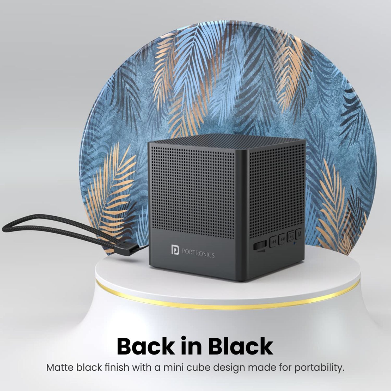 PORTRONICS Bounce 2 5W Portable Bluetooth Speaker (5 Hours Playback Time, Black)_6