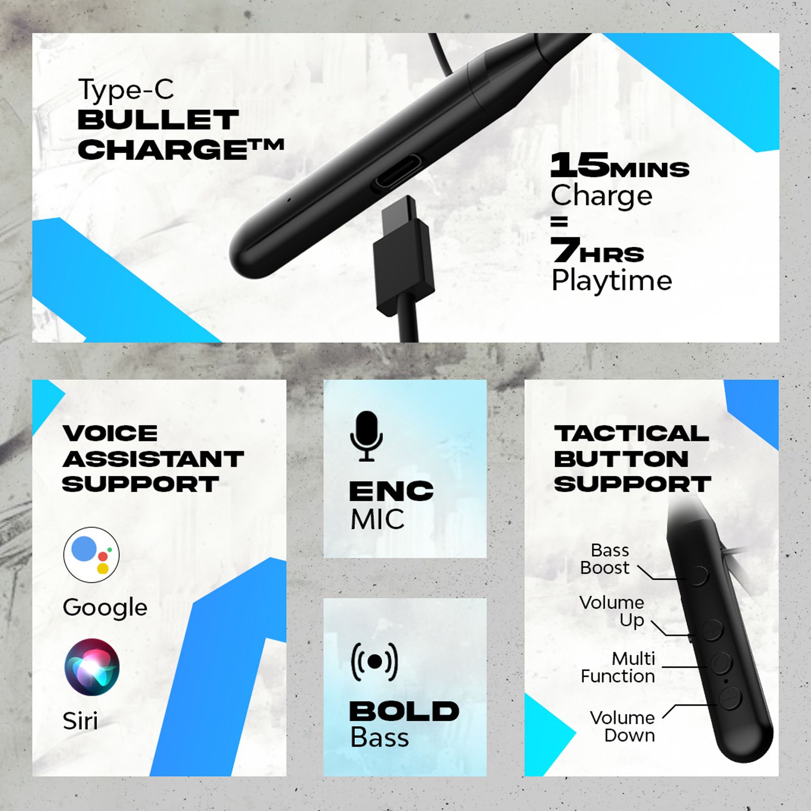 WINGS Phantom 110 Neckband with Environmental Noise Cancellation (IPX5 Water Resistant, 20 Hours of Playtime, Black)_6