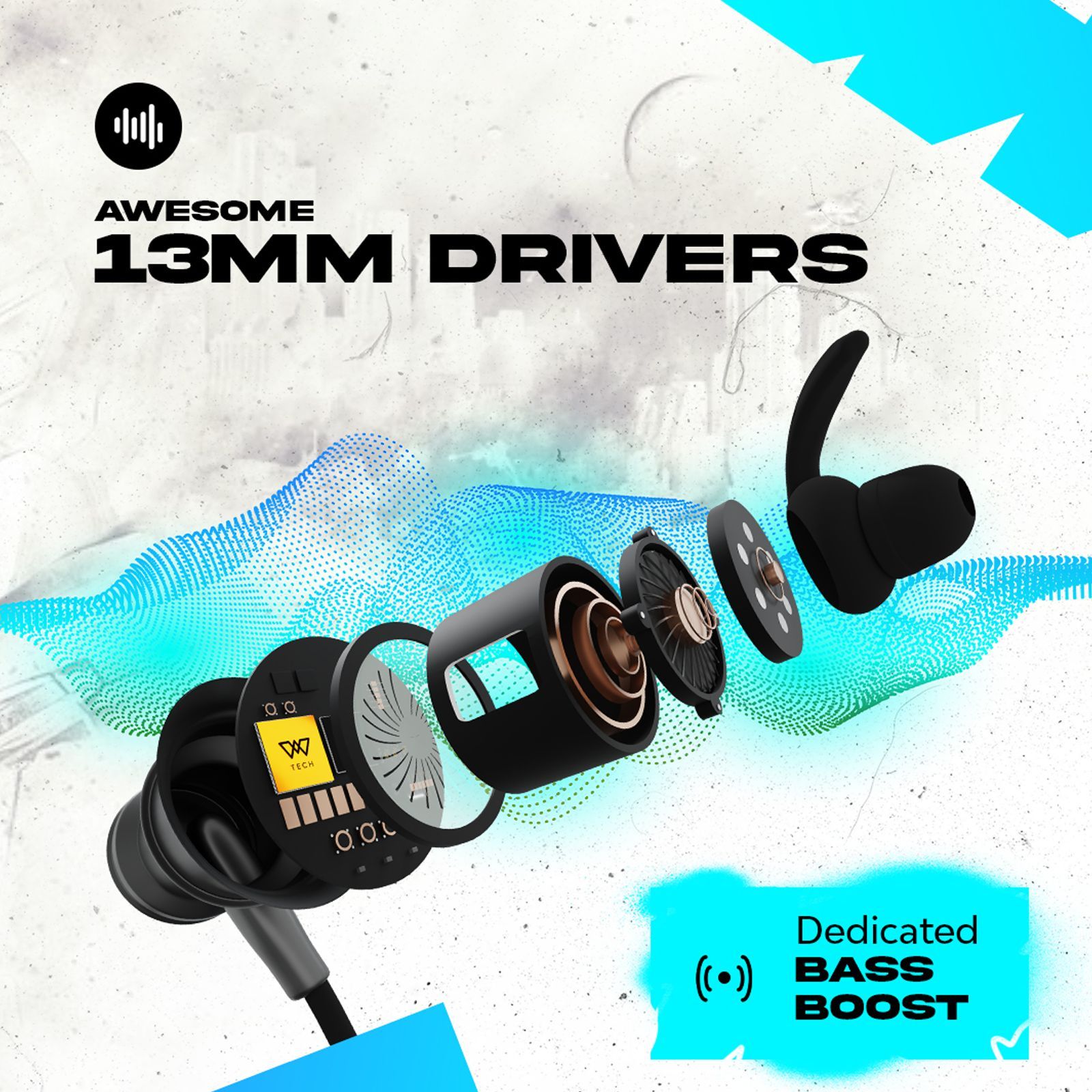 WINGS Phantom 110 Neckband with Environmental Noise Cancellation (IPX5 Water Resistant, 20 Hours of Playtime, Black)_7