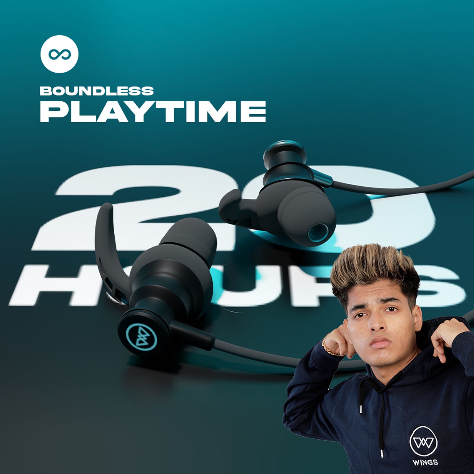 WINGS Phantom 110 Neckband with Environmental Noise Cancellation (IPX5 Water Resistant, 20 Hours of Playtime, Black)_8