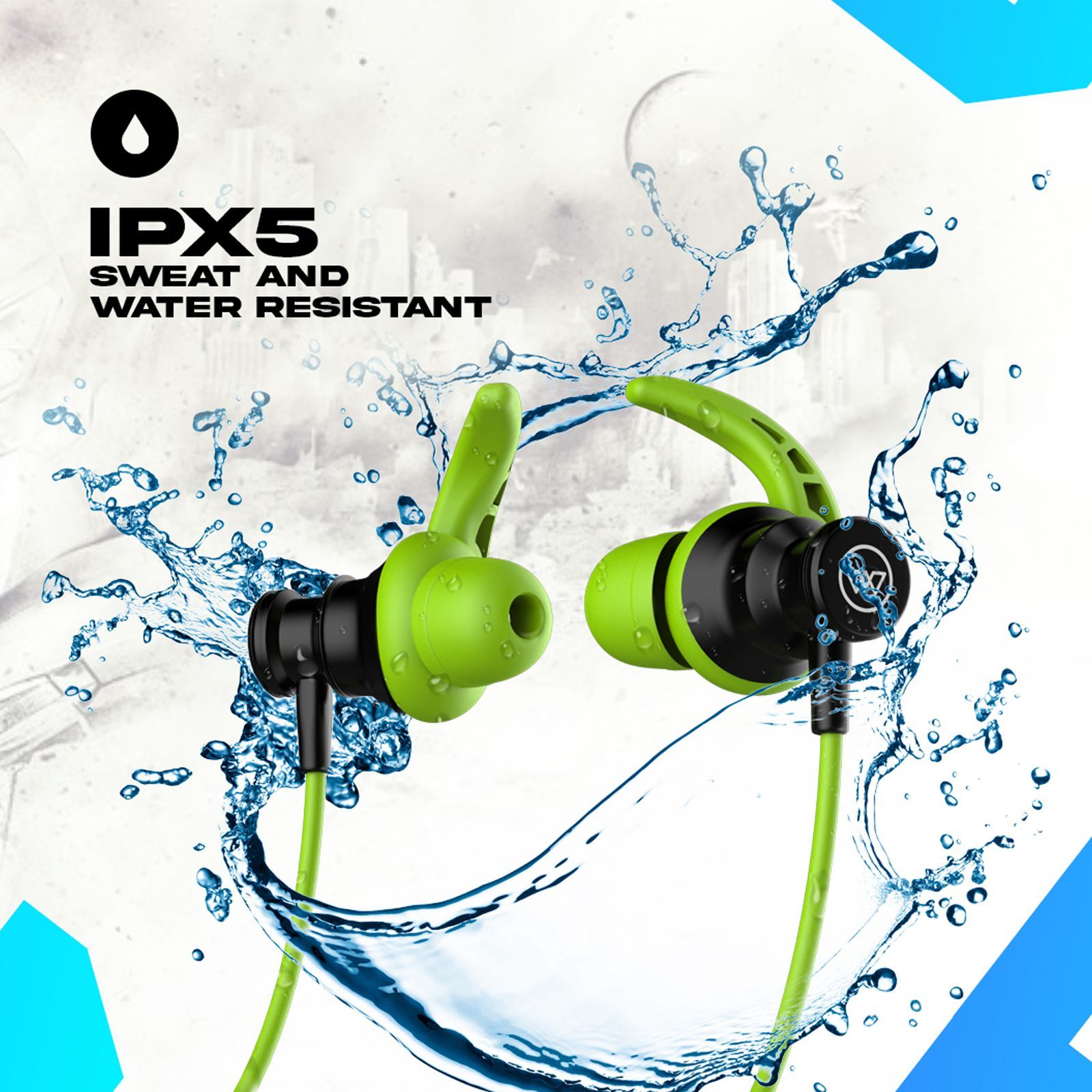 WINGS Phantom 110 Neckband with Environmental Noise Cancellation (IPX5 Water Resistant, 20 Hours of Playtime, Green) WINGS Phantom 110 Neckband with Environmental Noise Cancellation (IPX5 Water Resistant, 20 Hours of Playtime, Green)_8